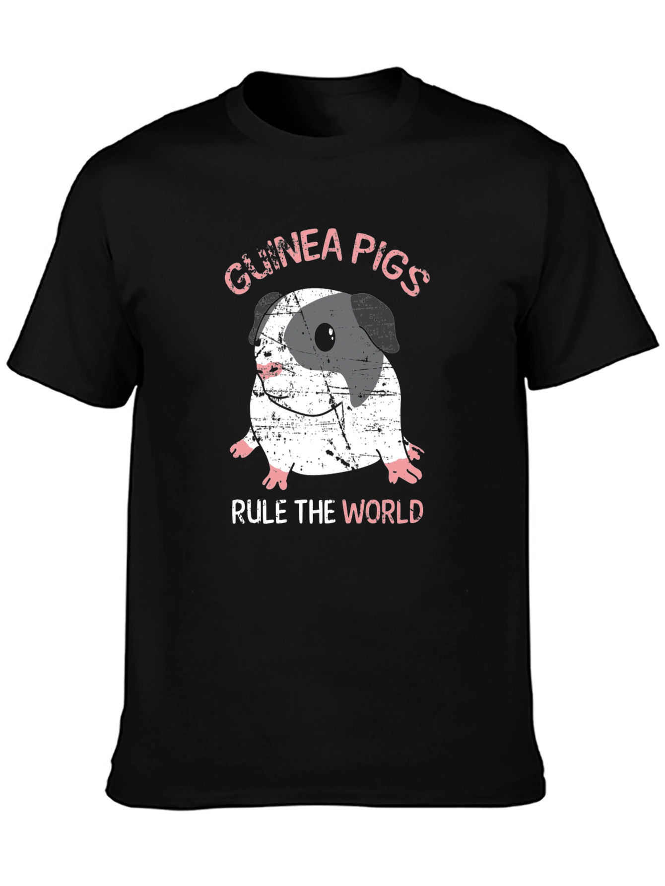 Guinea Pigs Rule the World Black T-Shirt