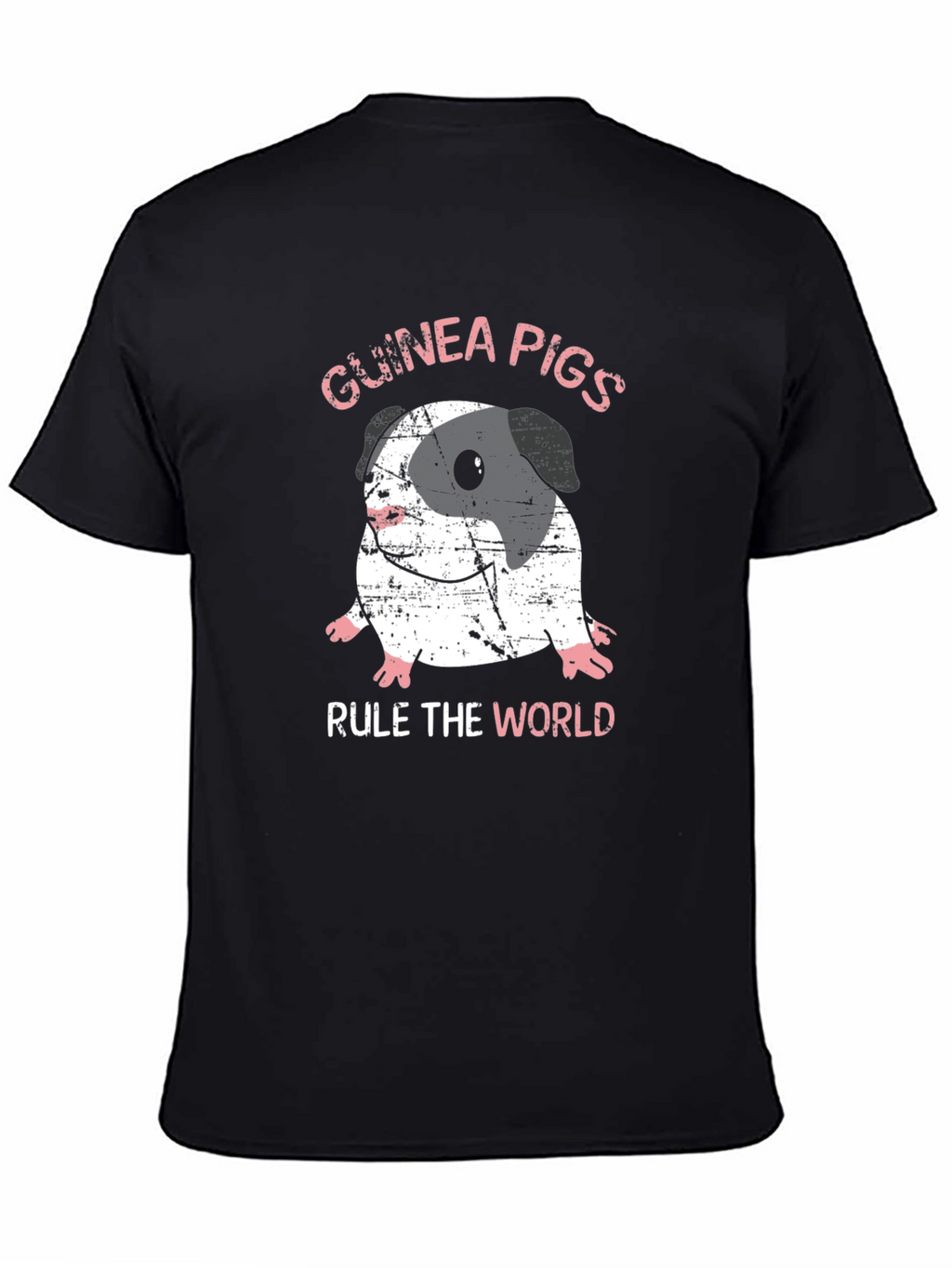 Guinea Pigs Rule the World Black T-Shirt