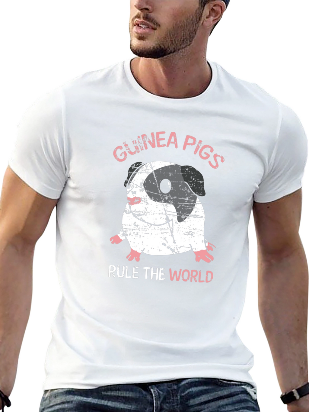 Guinea Pigs Rule the World Black T-Shirt