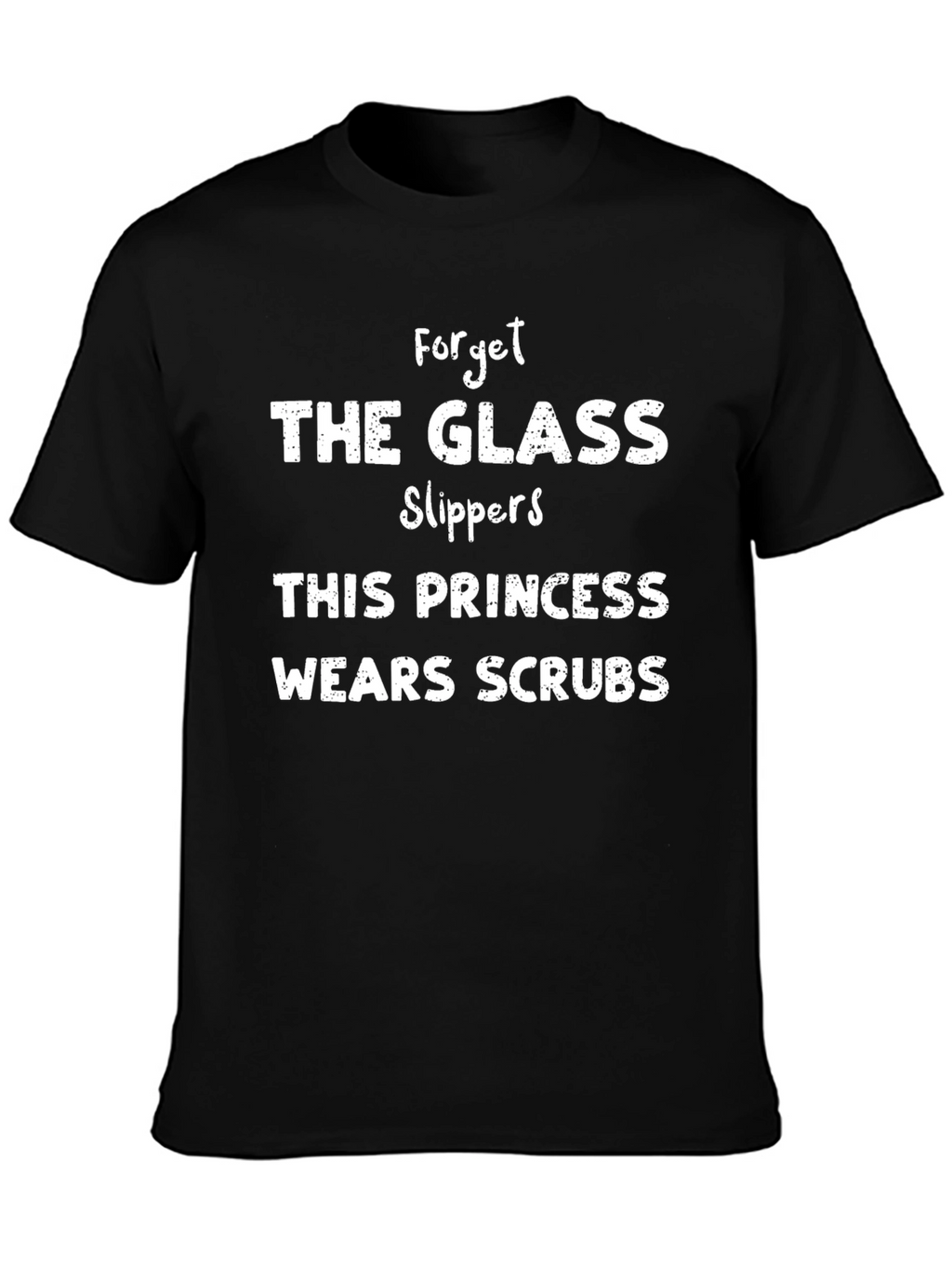 Princess Wears Scrubs Graphic T-Shirt - Black