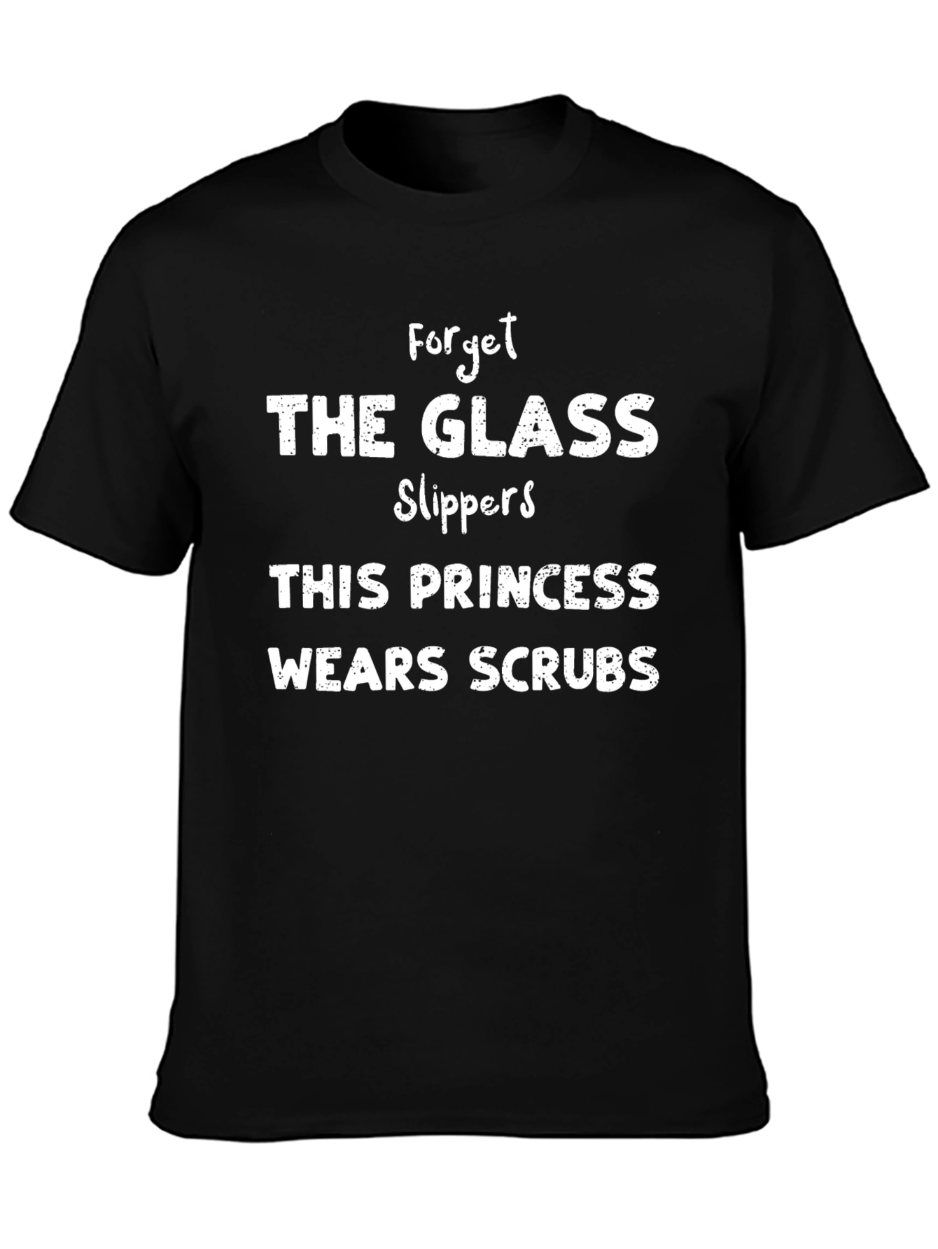 Princess Wears Scrubs Graphic T-Shirt - Black