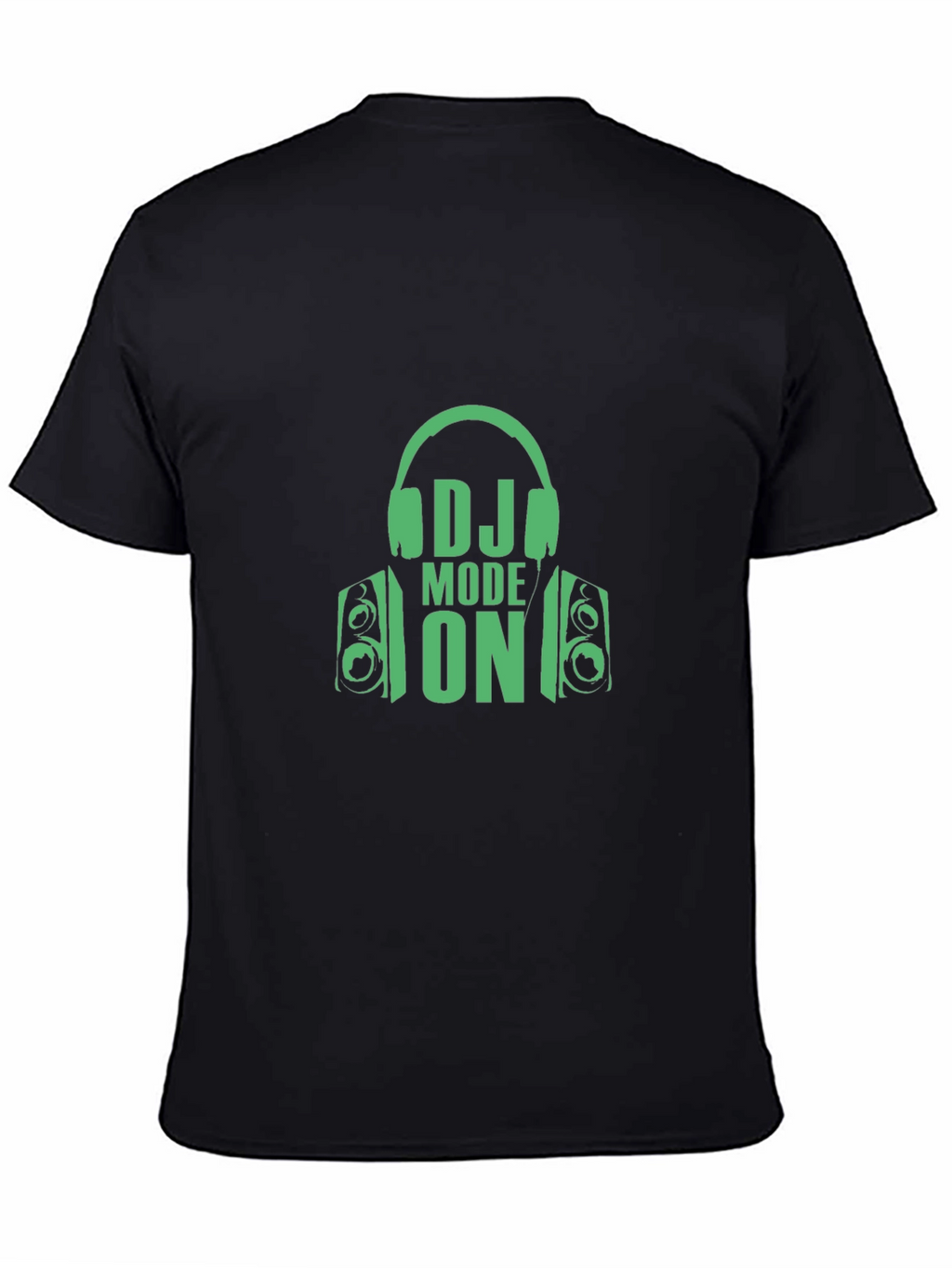 DJ Mode On Graphic Tee - Black Cotton T-Shirt