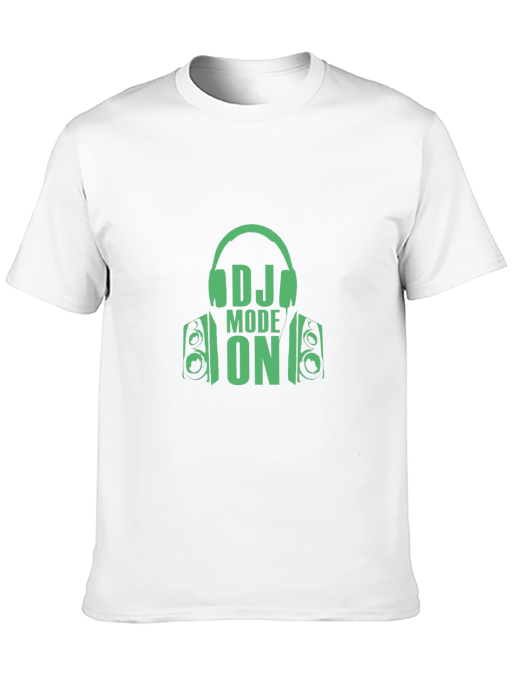 DJ Mode On Graphic Tee - Black Cotton T-Shirt