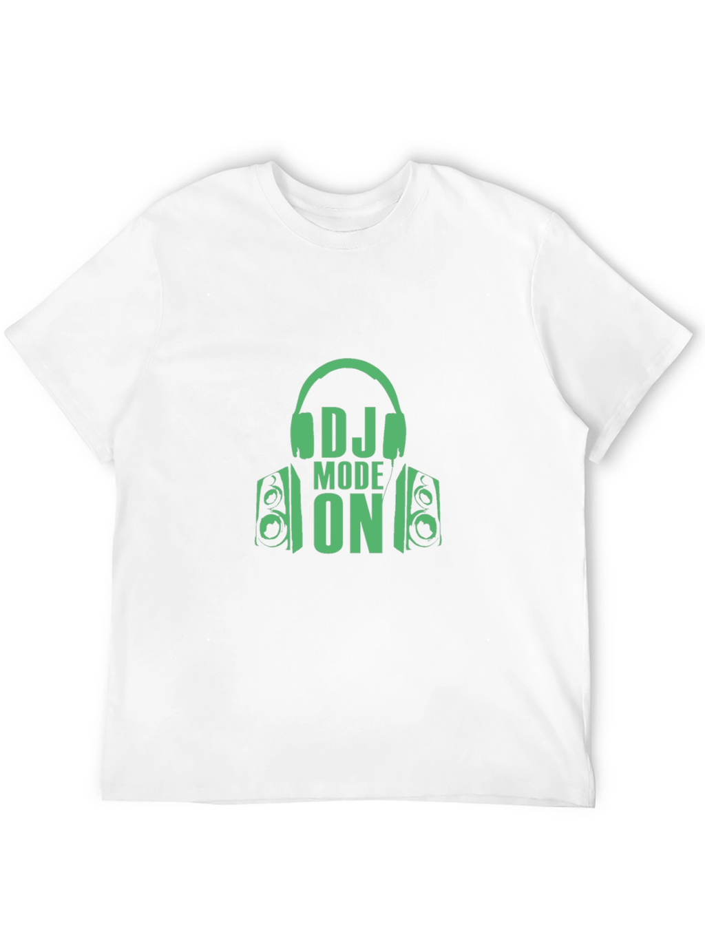 DJ Mode On Graphic Tee - Black Cotton T-Shirt