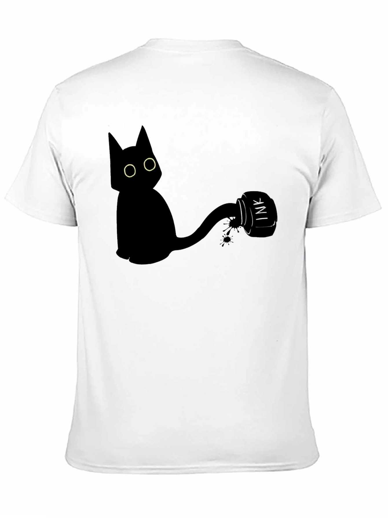 Black Cat Ink T-Shirt - Quirky Graphic Tee