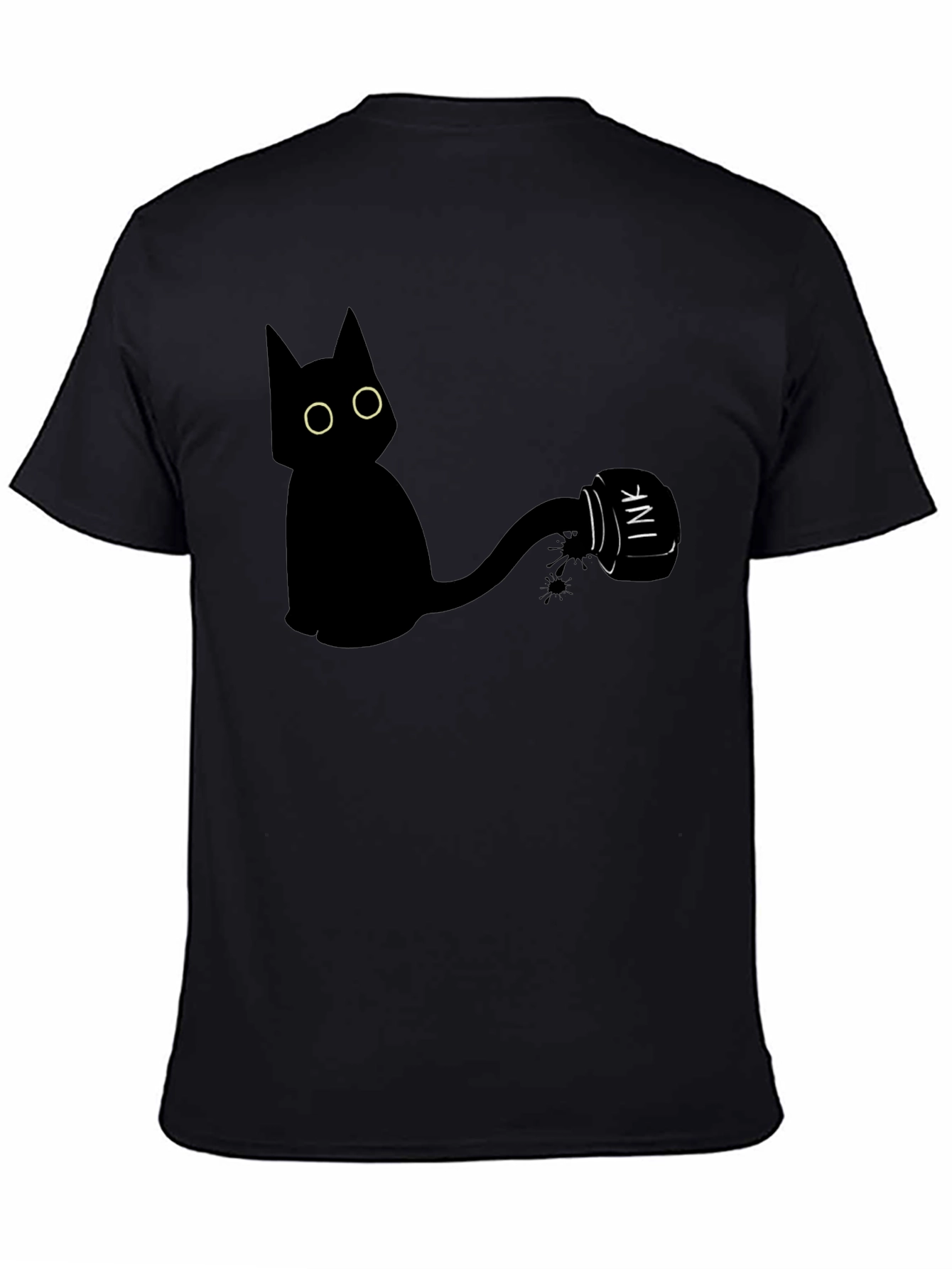 Black Cat Ink T-Shirt - Quirky Graphic Tee