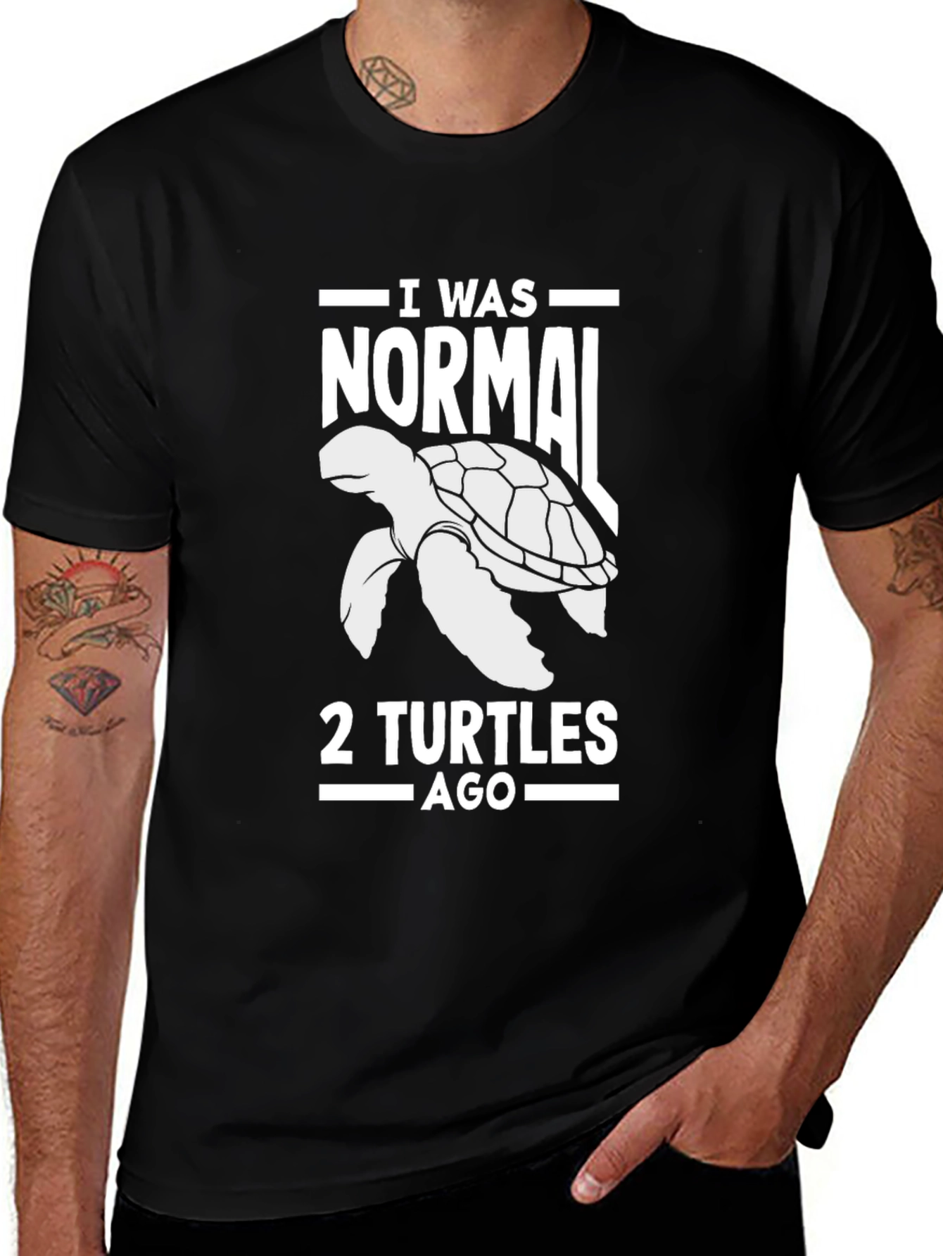 Funny Turtle T-Shirt - I Was Normal 2 Turtles Ago Tee