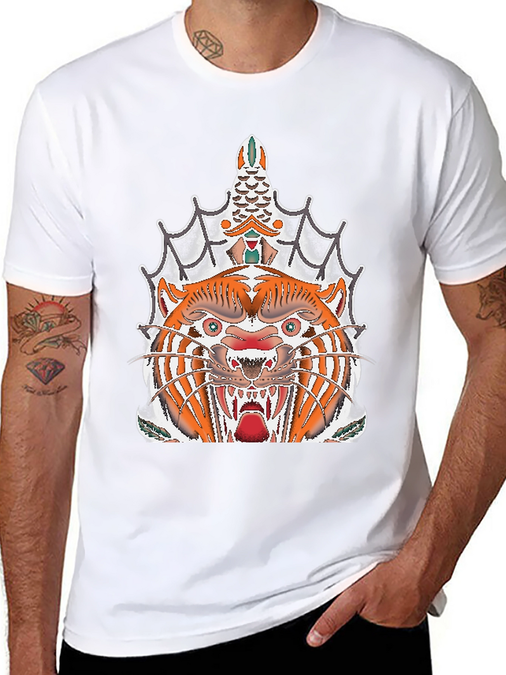 Tiger Tattoo Graphic Tee