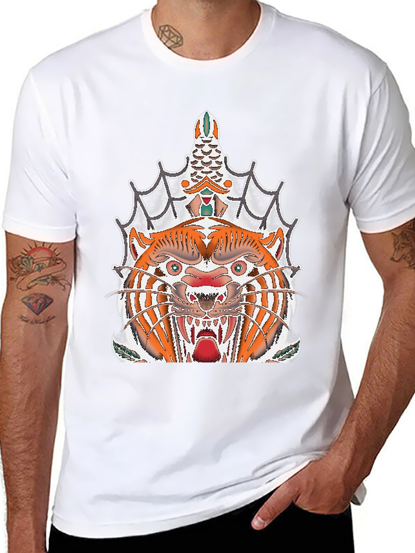 Tiger Tattoo Graphic Tee