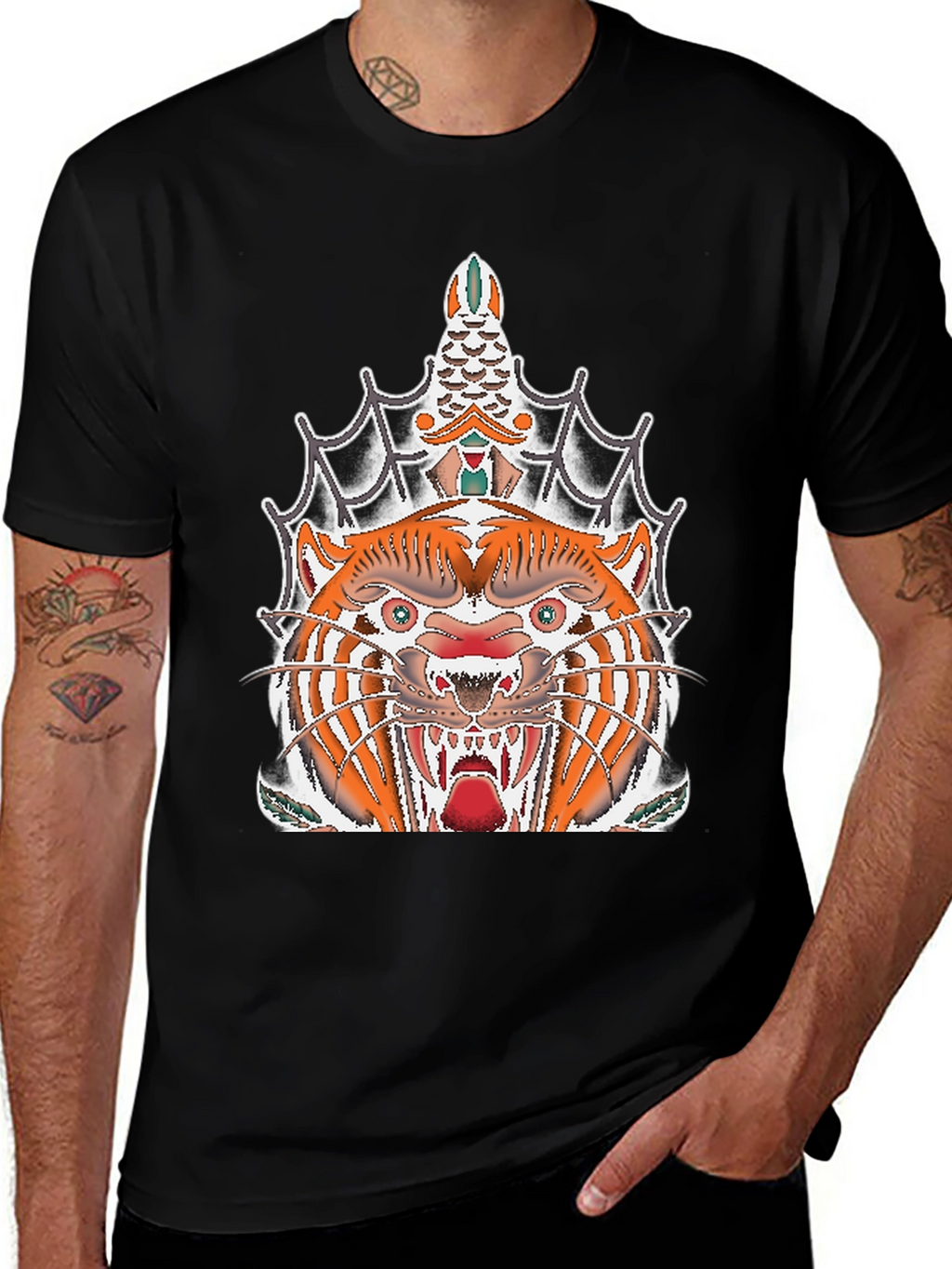Tiger Tattoo Graphic Tee