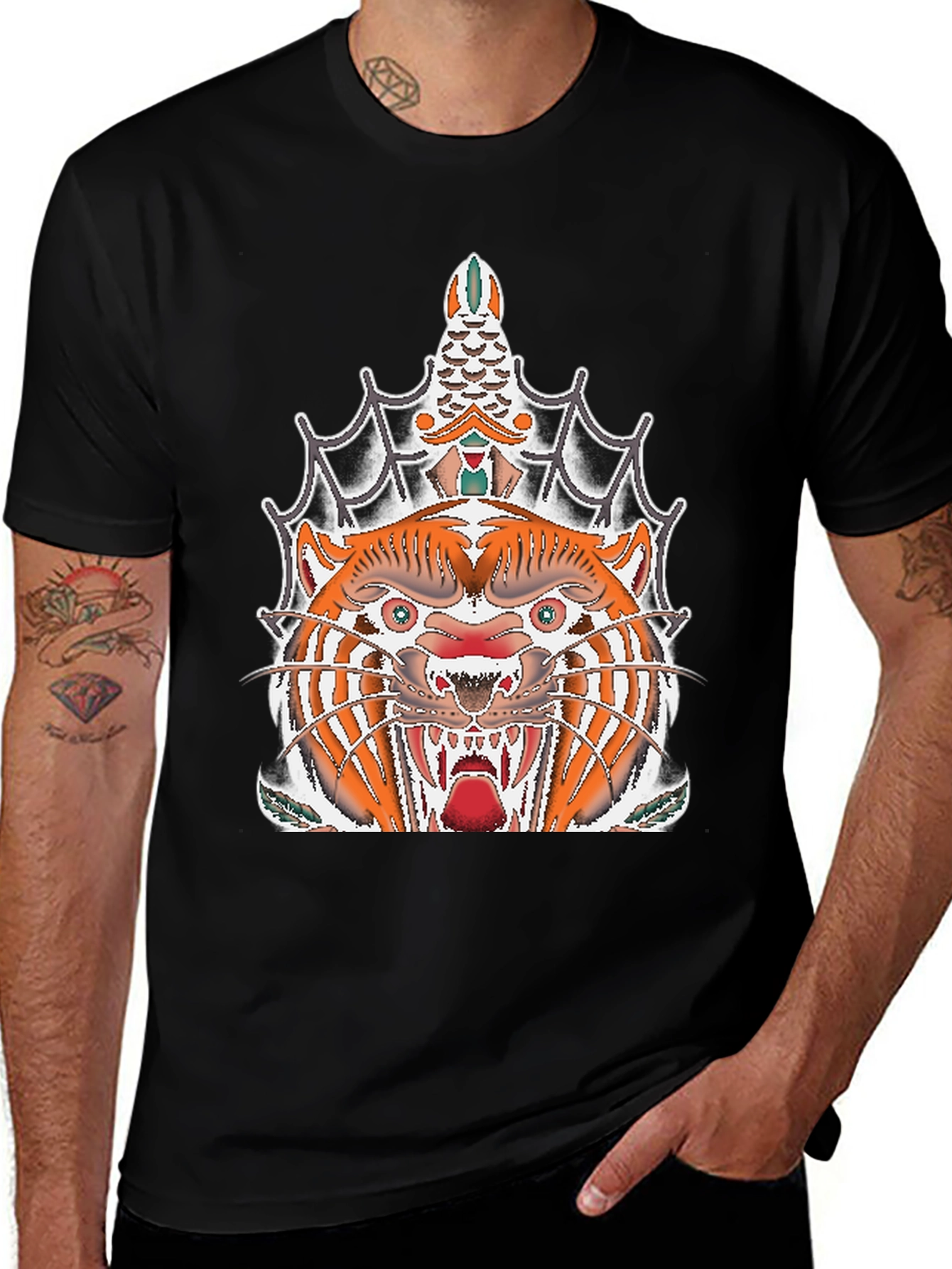 Tiger Tattoo Graphic Tee