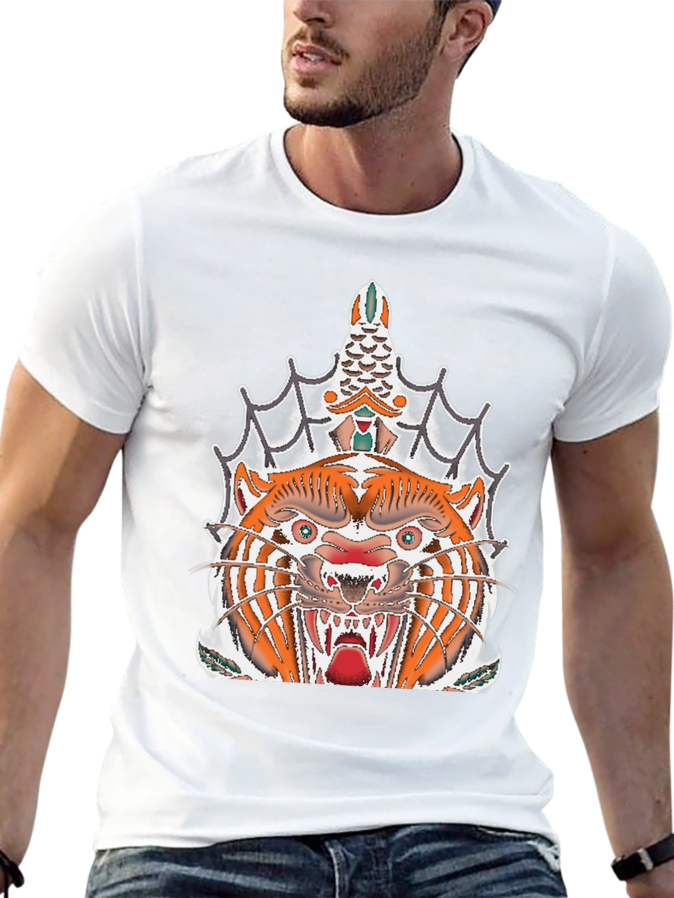 Tiger Tattoo Graphic Tee