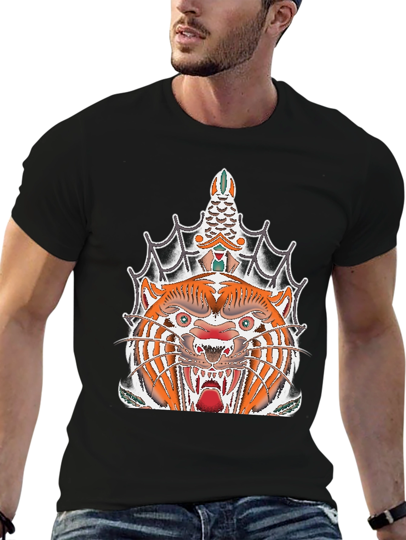 Tiger Tattoo Graphic Tee