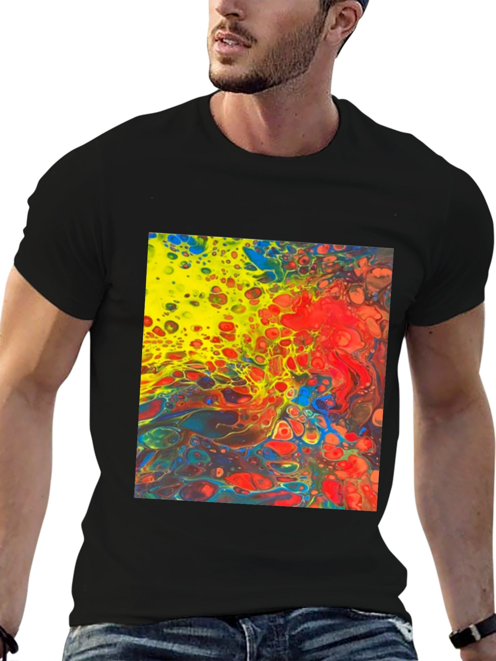 Abstract Art Graphic Tee - Bold & Vibrant Style