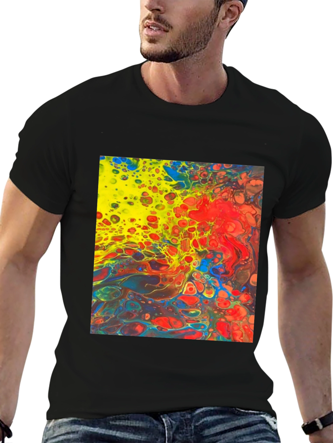 Abstract Art Graphic Tee - Bold & Vibrant Style