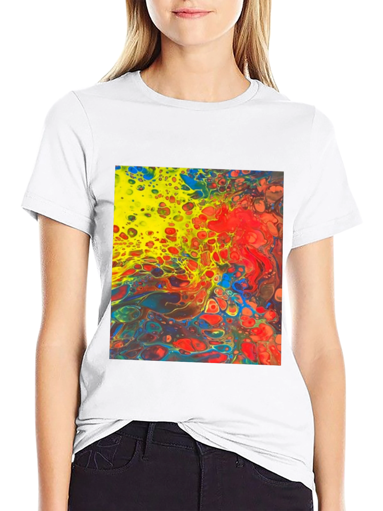 Abstract Art Graphic Tee - Bold & Vibrant Style