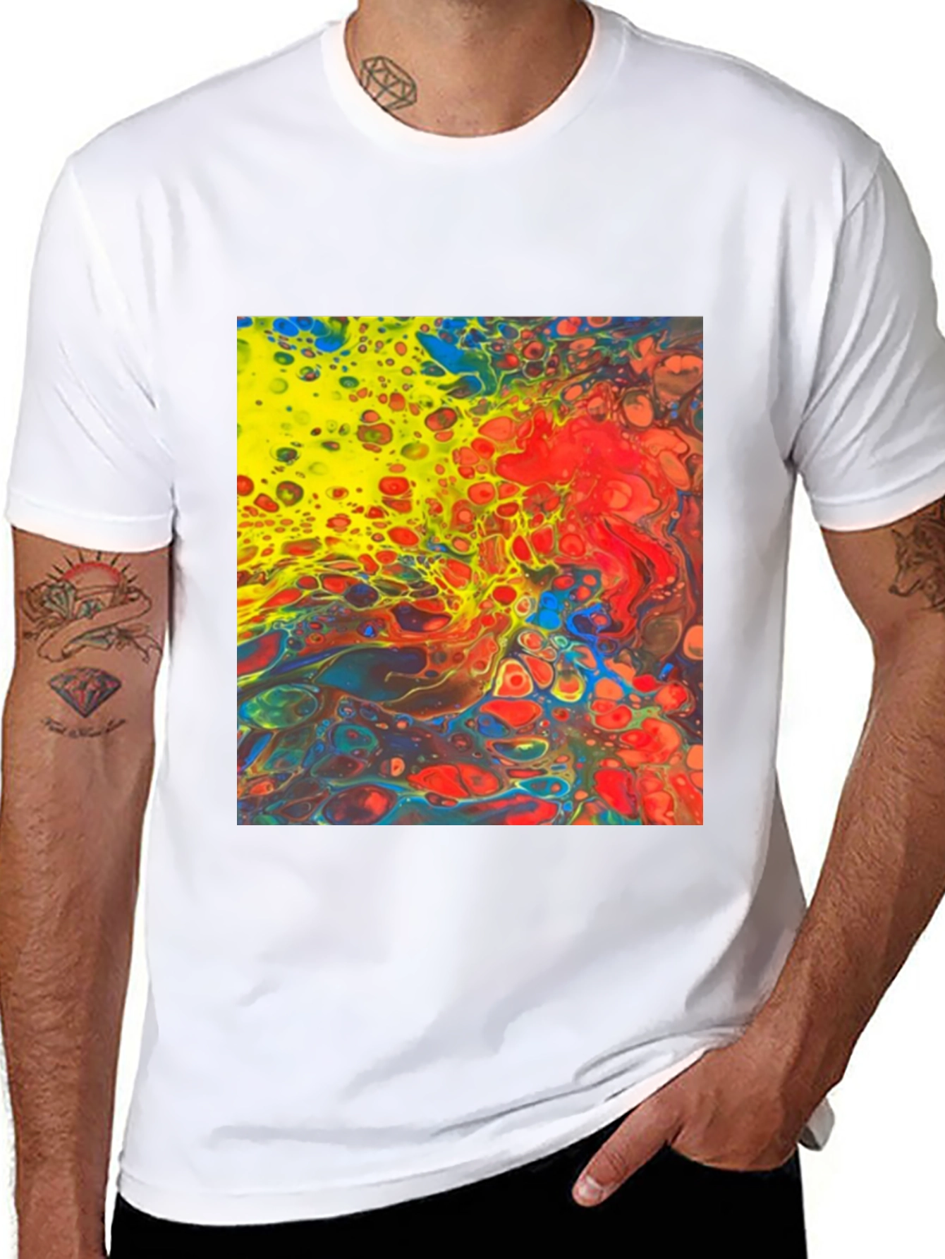 Abstract Art Graphic Tee - Bold & Vibrant Style
