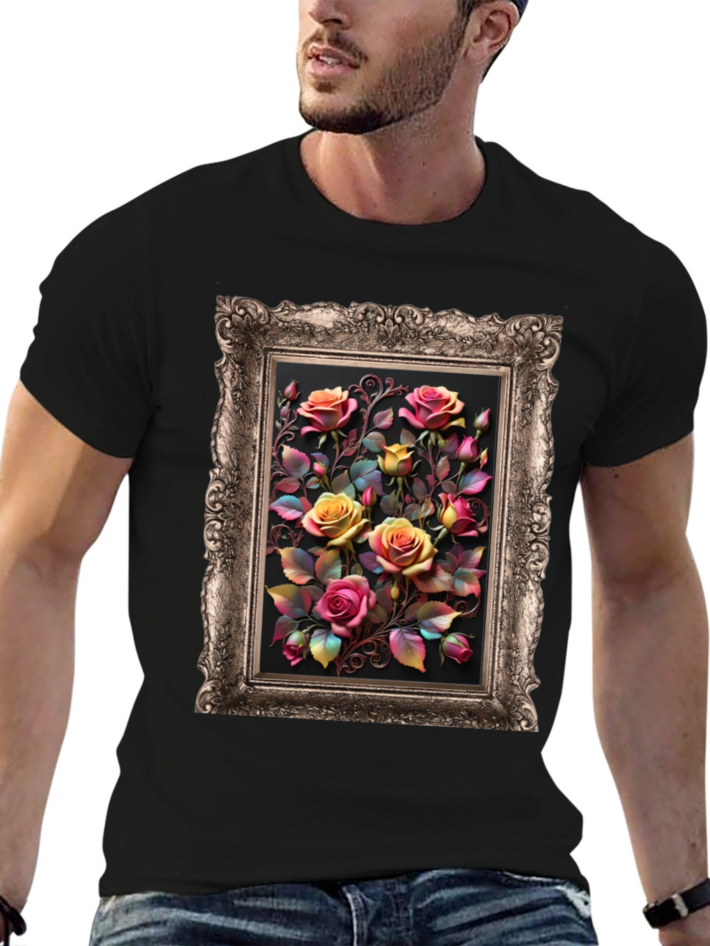 Framed Roses Graphic Tee