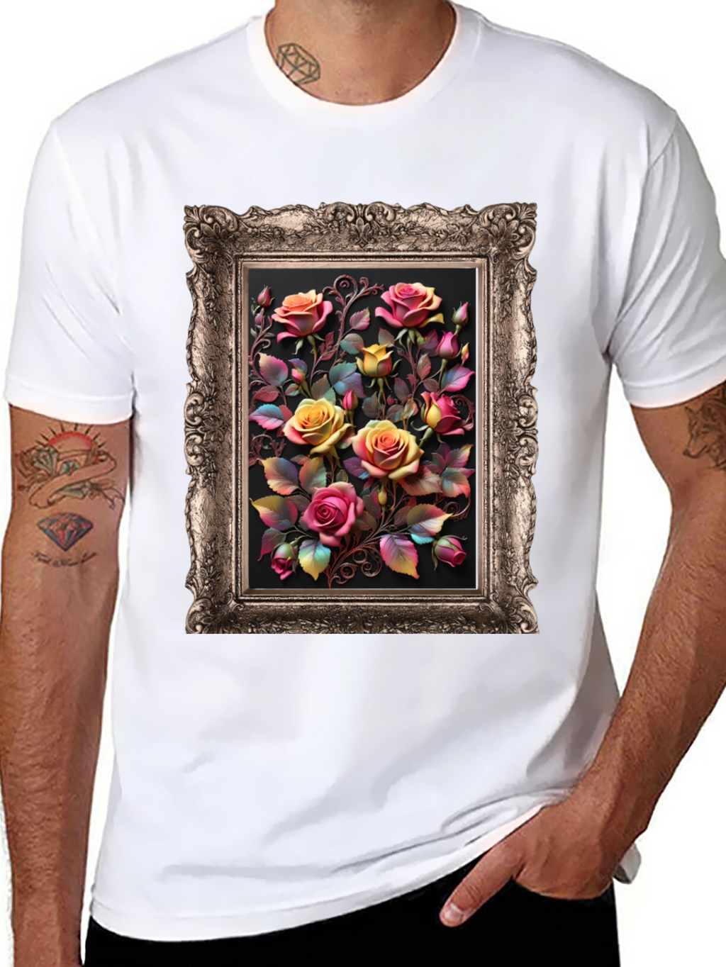 Framed Roses Graphic Tee