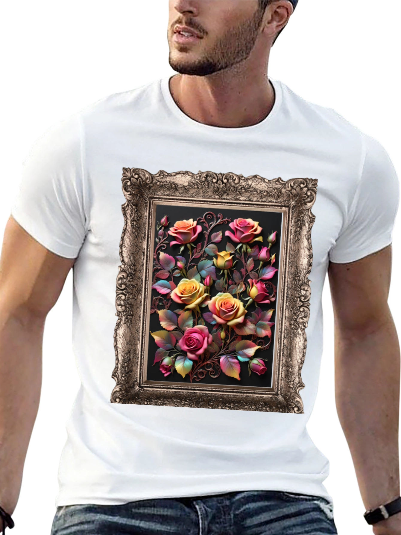 Framed Roses Graphic Tee