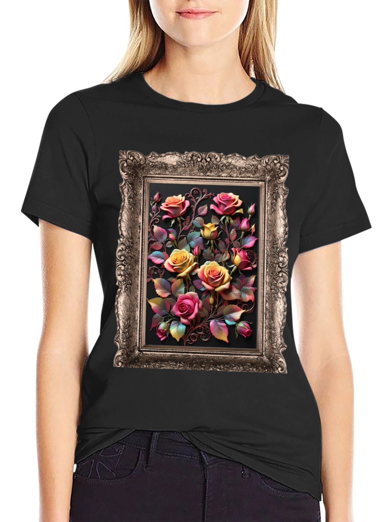 Framed Roses Graphic Tee
