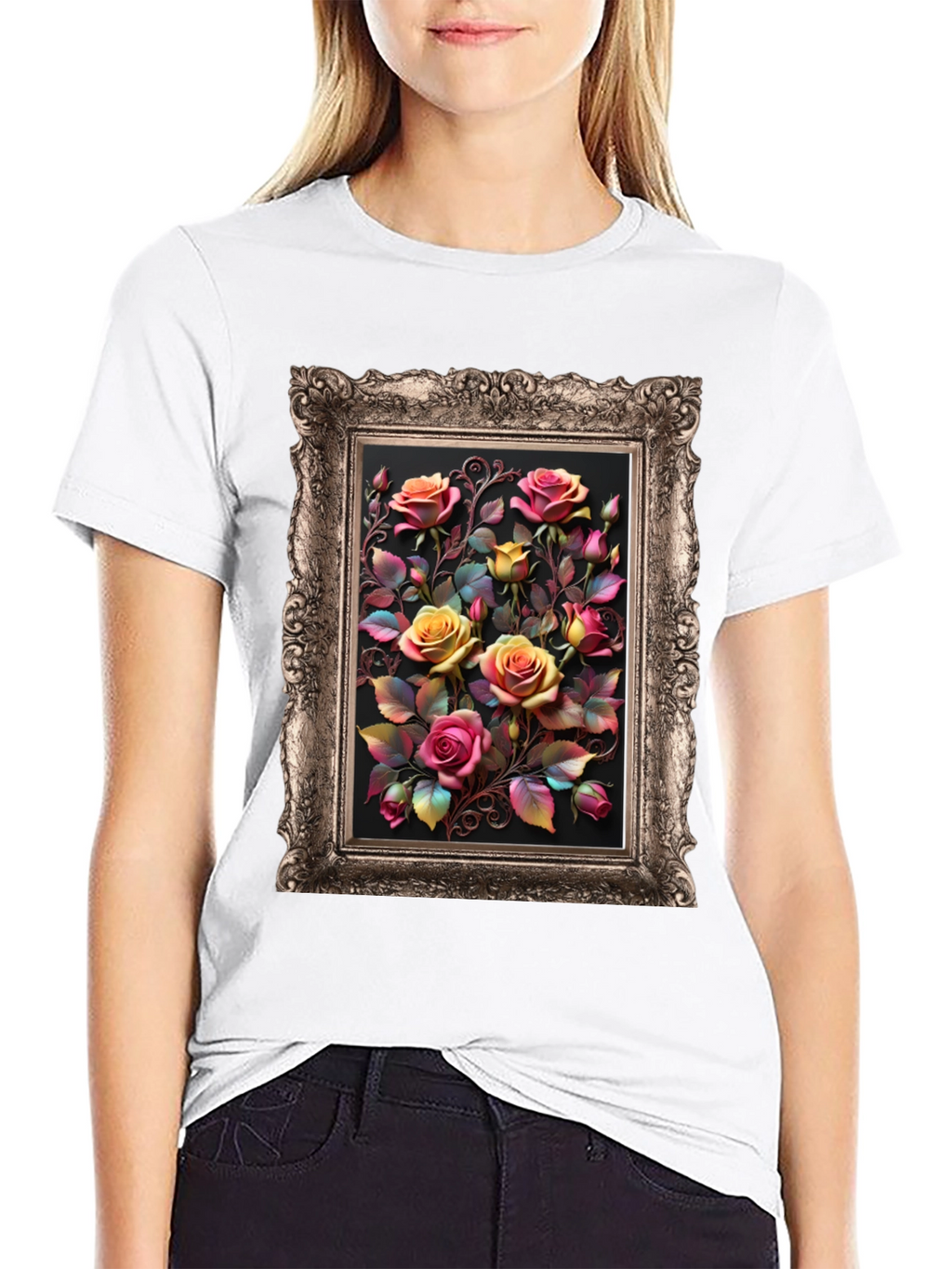 Framed Roses Graphic Tee