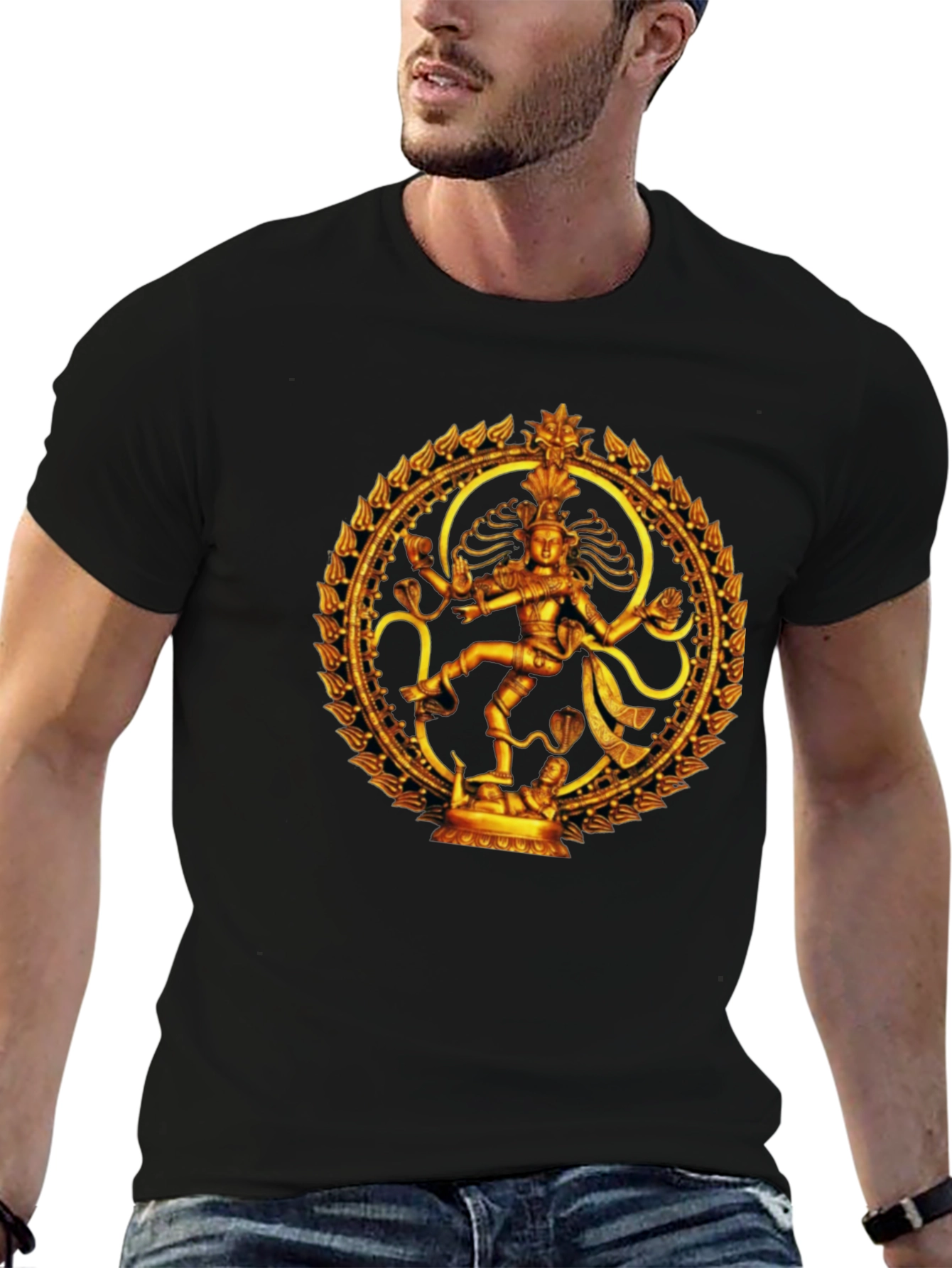 Shiva Nataraja Graphic Tee - Artistic Print Shirt