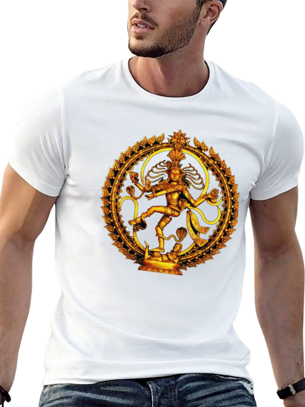 Shiva Nataraja Graphic Tee - Artistic Print Shirt