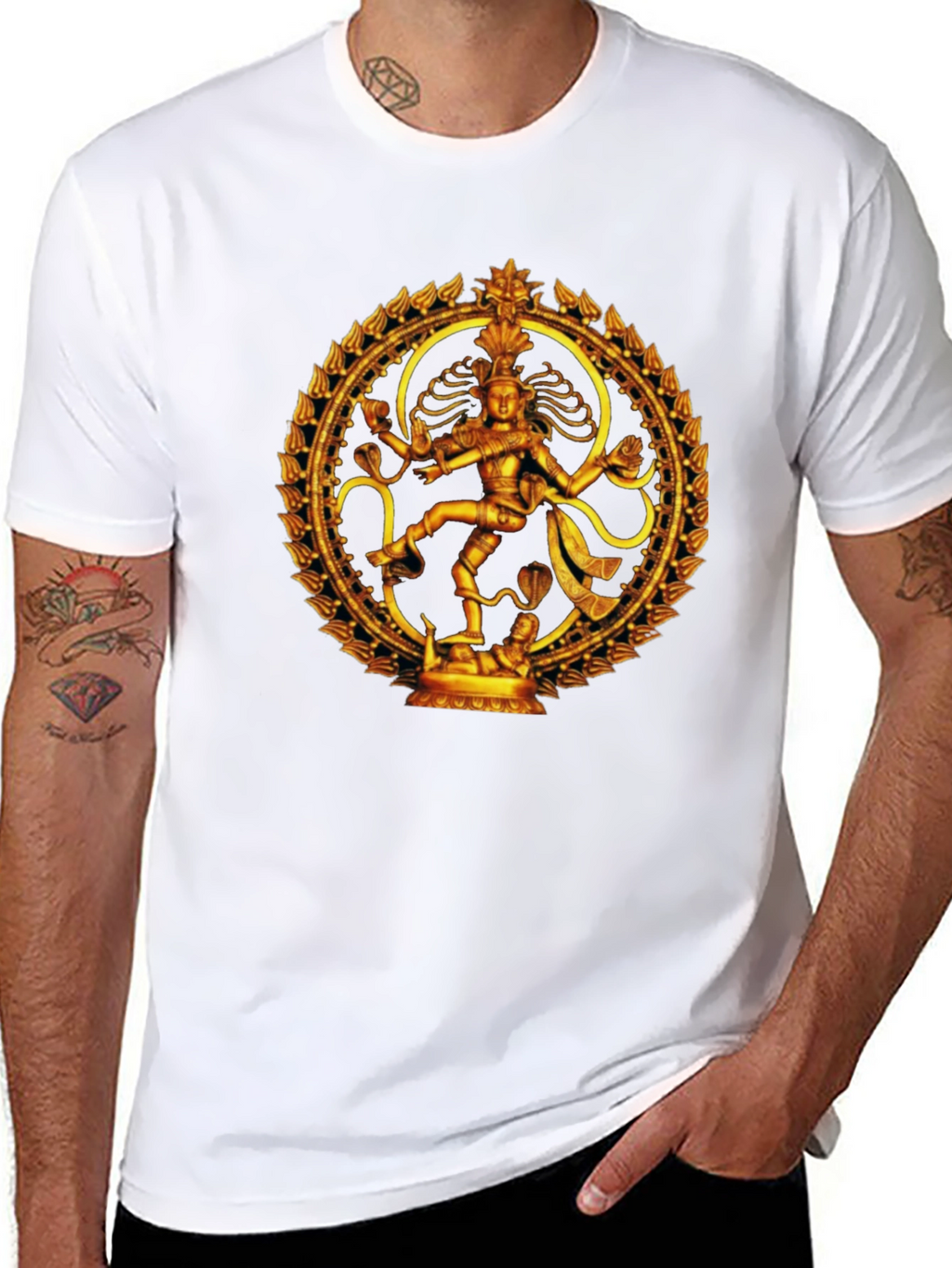 Shiva Nataraja Graphic Tee - Artistic Print Shirt