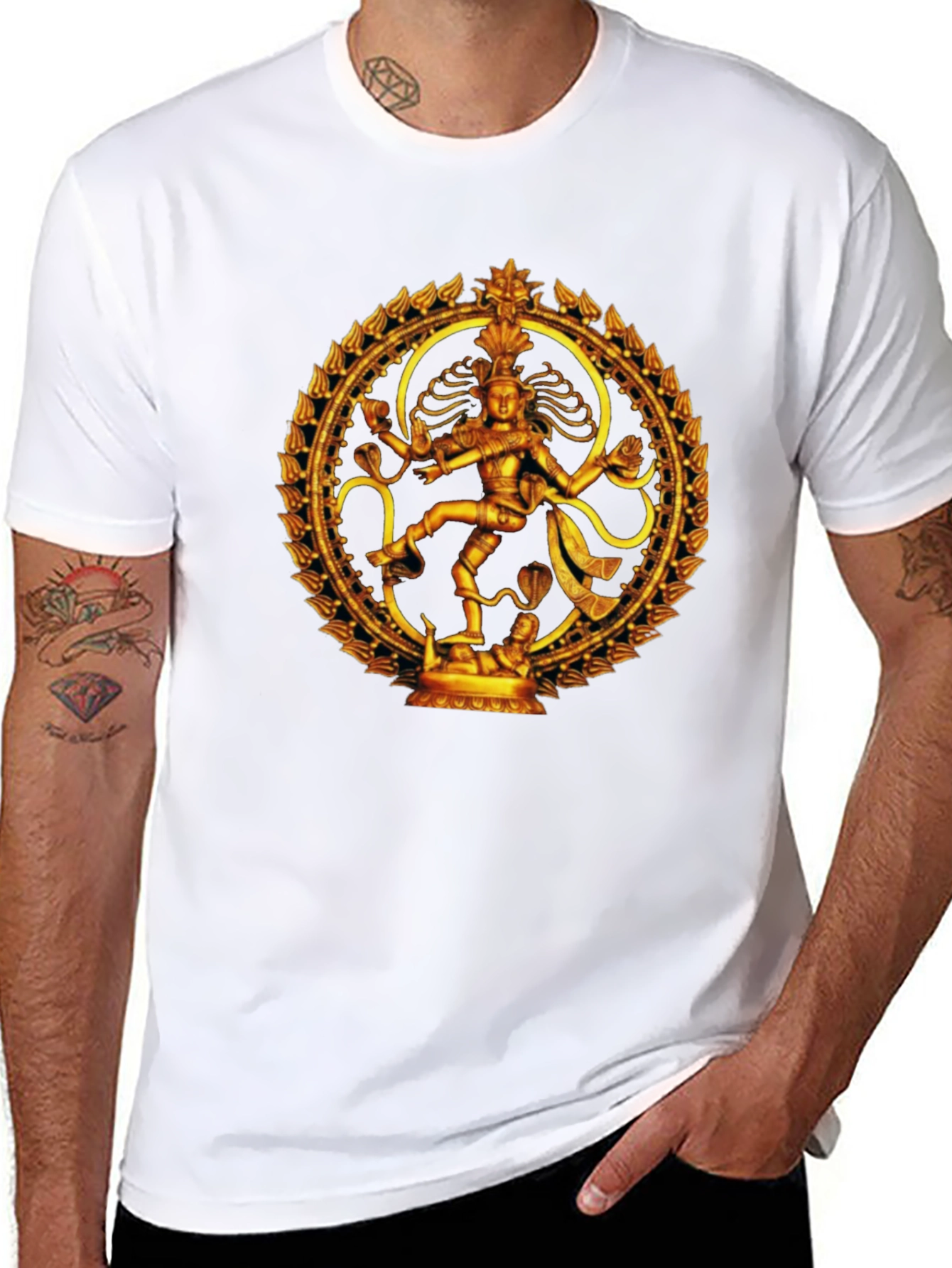 Shiva Nataraja Graphic Tee - Artistic Print Shirt
