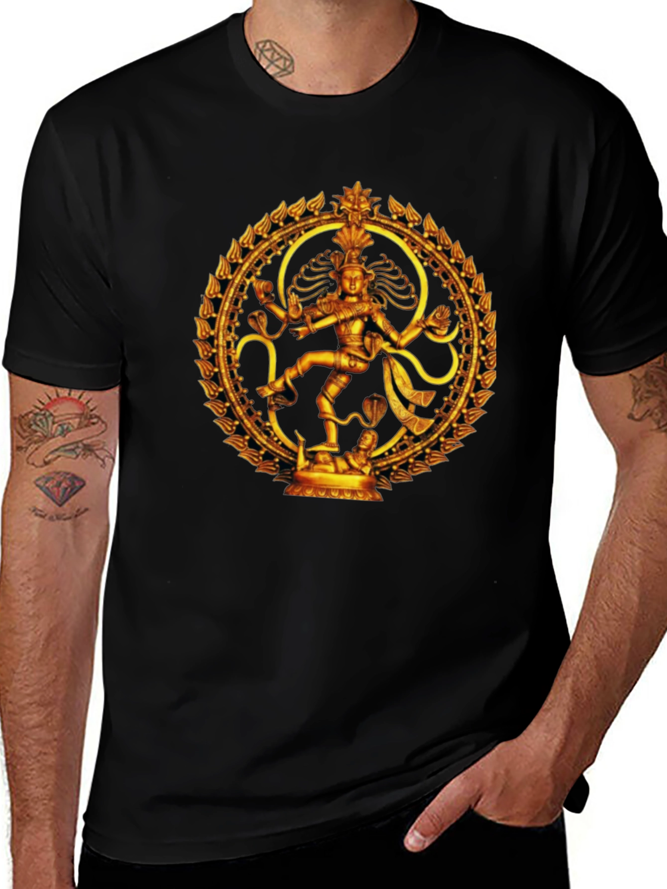 Shiva Nataraja Graphic Tee - Artistic Print Shirt