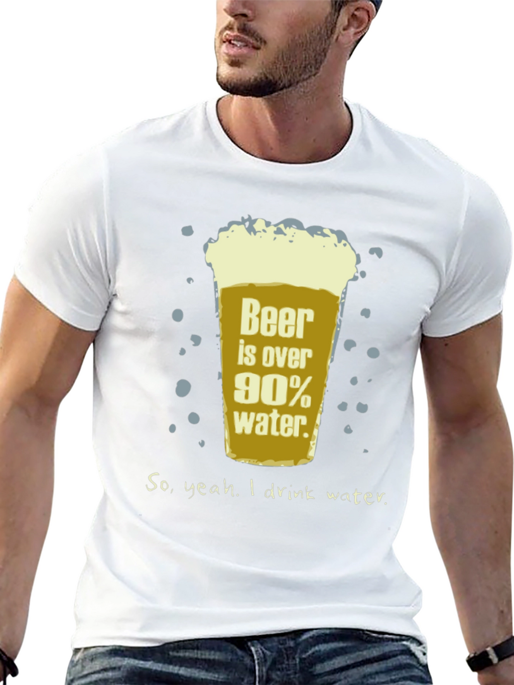 Beer is Over 90% Water Funny T-Shirt