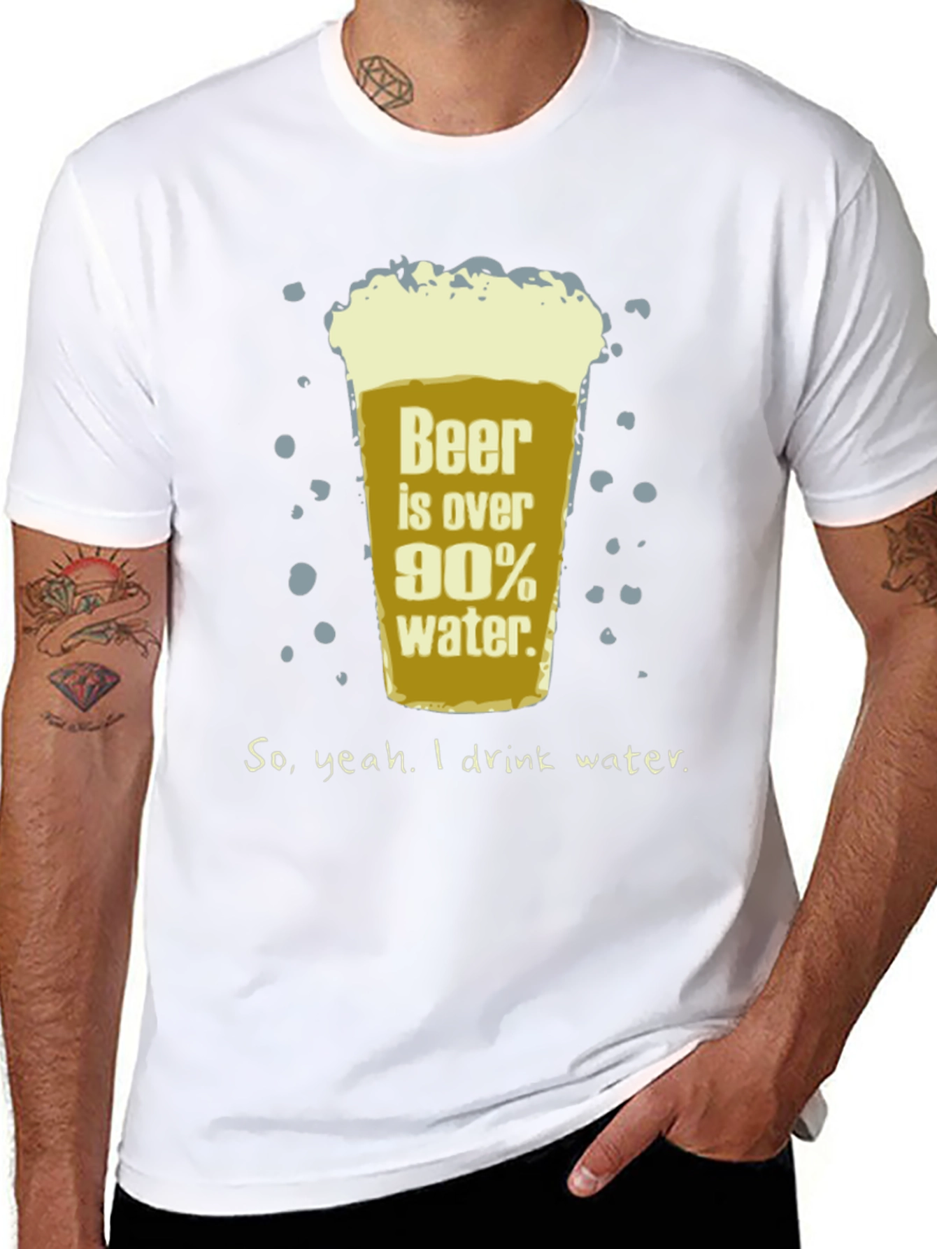 Beer is Over 90% Water Funny T-Shirt