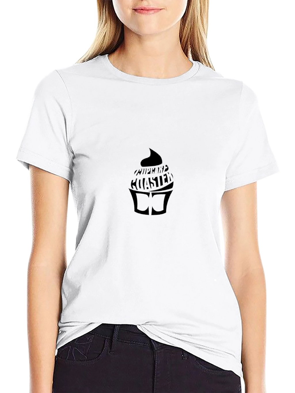 Black Cupcake Coaster Tee - Casual Comfort