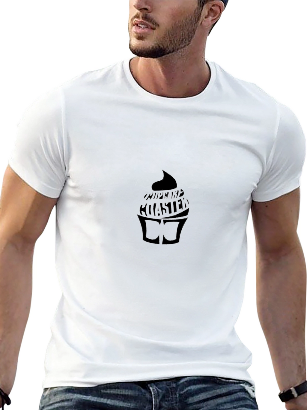 Black Cupcake Coaster Tee - Casual Comfort
