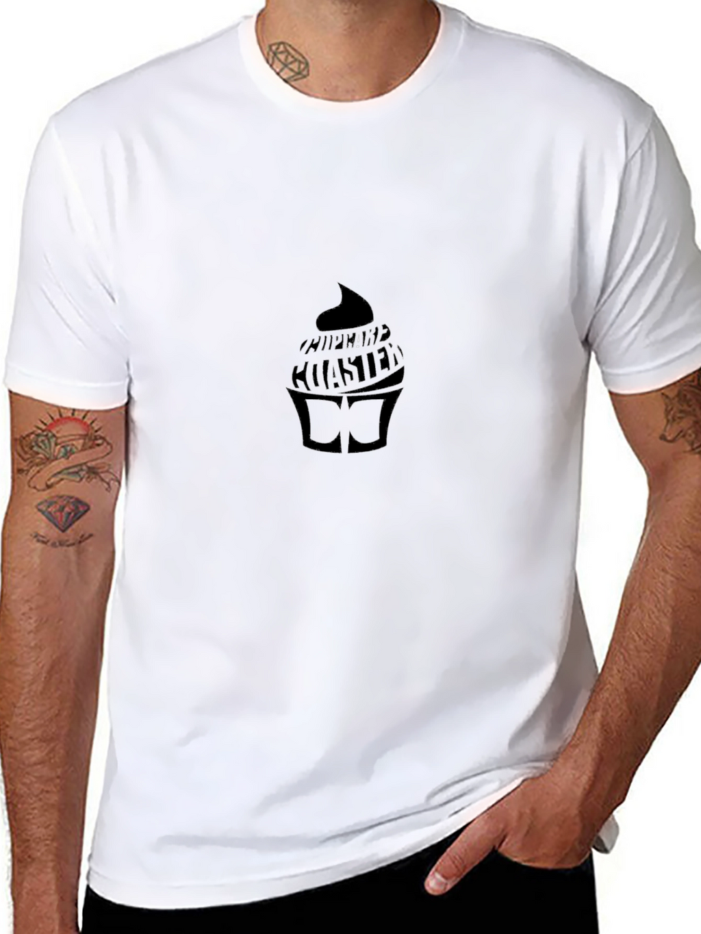 Black Cupcake Coaster Tee - Casual Comfort