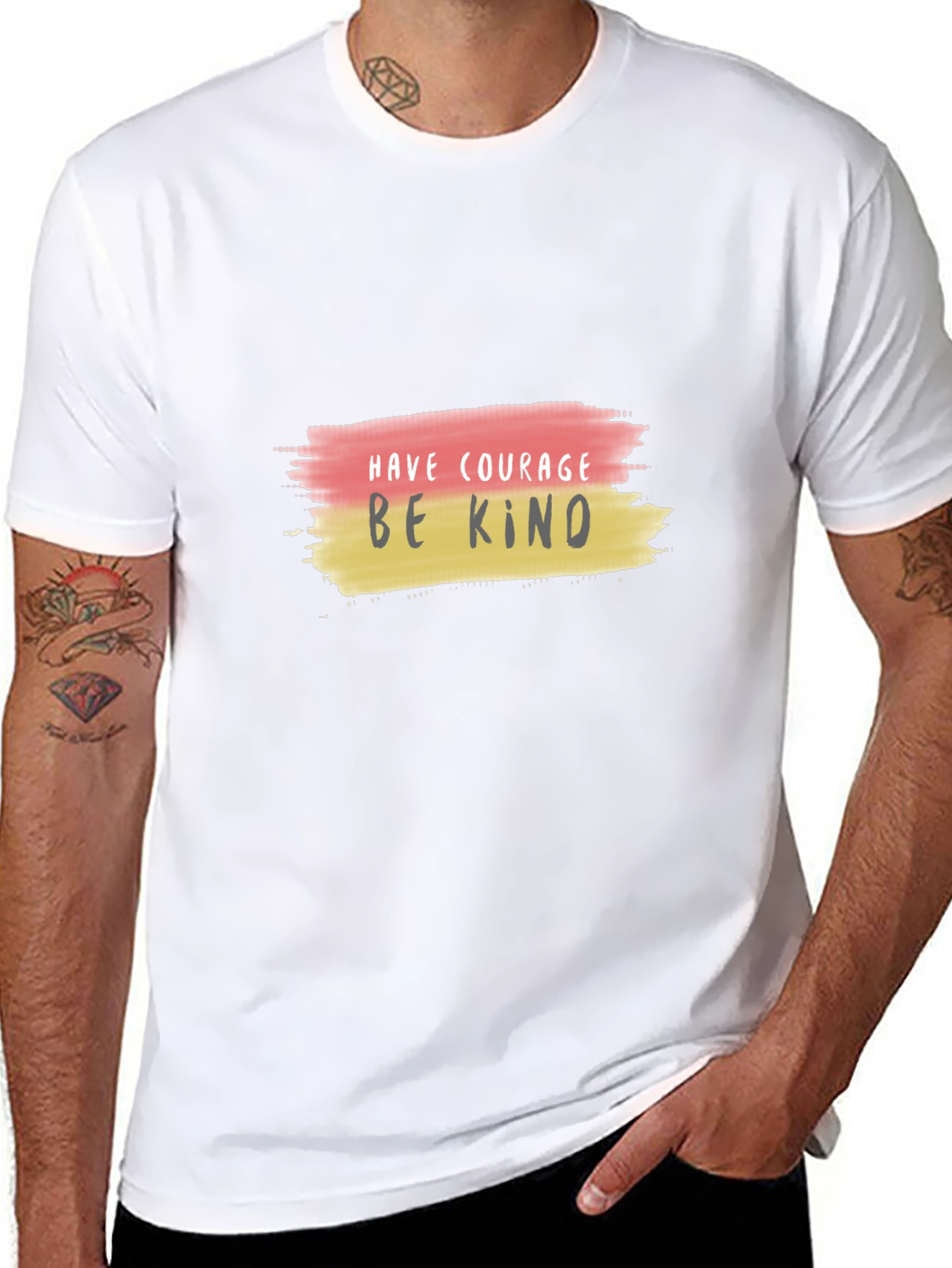 Courage & Kindness Black T-Shirt - Motivational Design