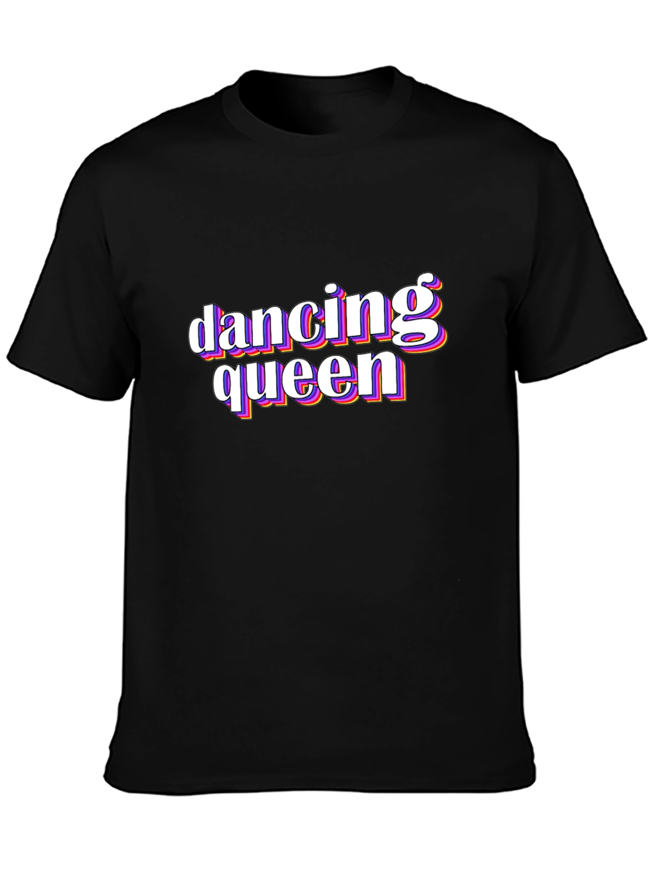 Dancing Queen Retro Graphic Tee - Black