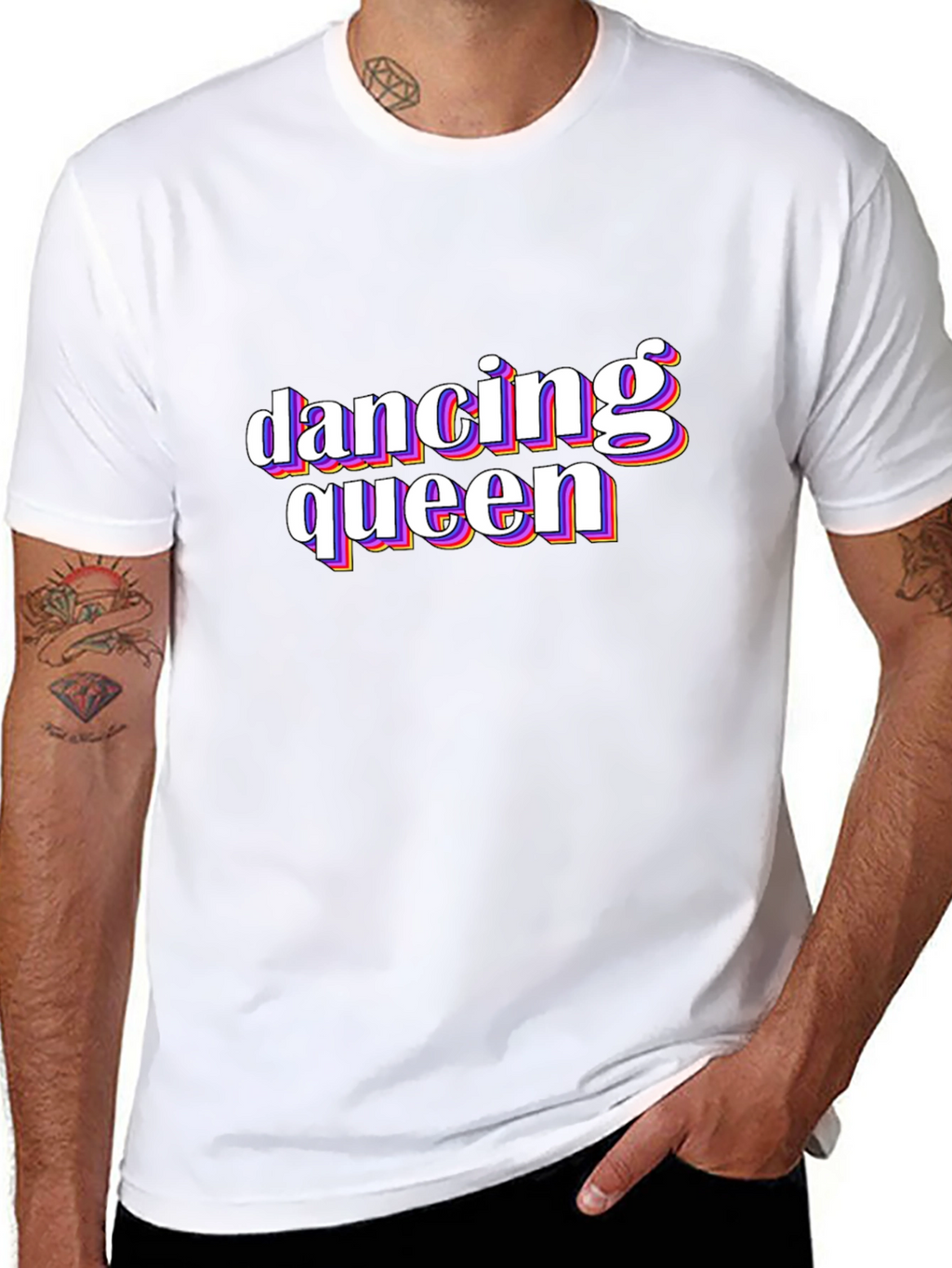 Dancing Queen Retro Graphic Tee - Black