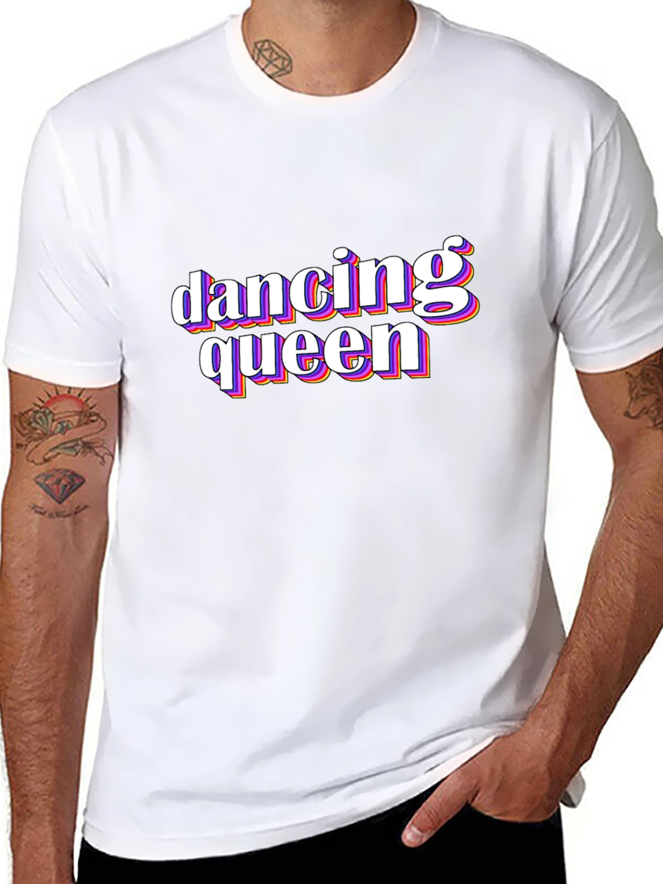 Dancing Queen Retro Graphic Tee - Black