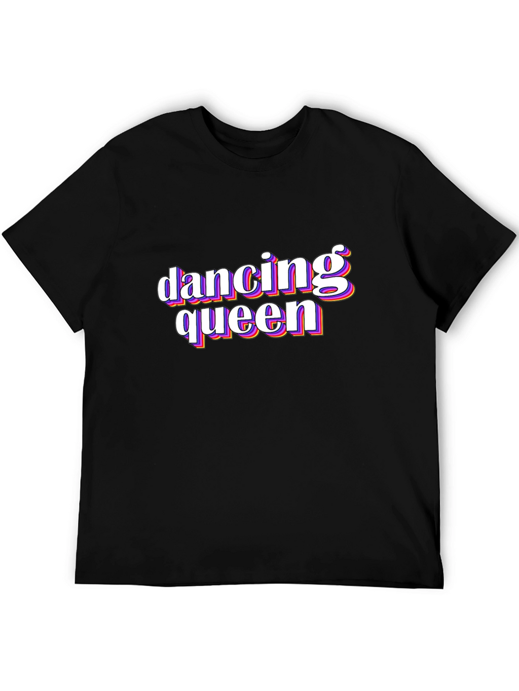 Dancing Queen Retro Graphic Tee - Black