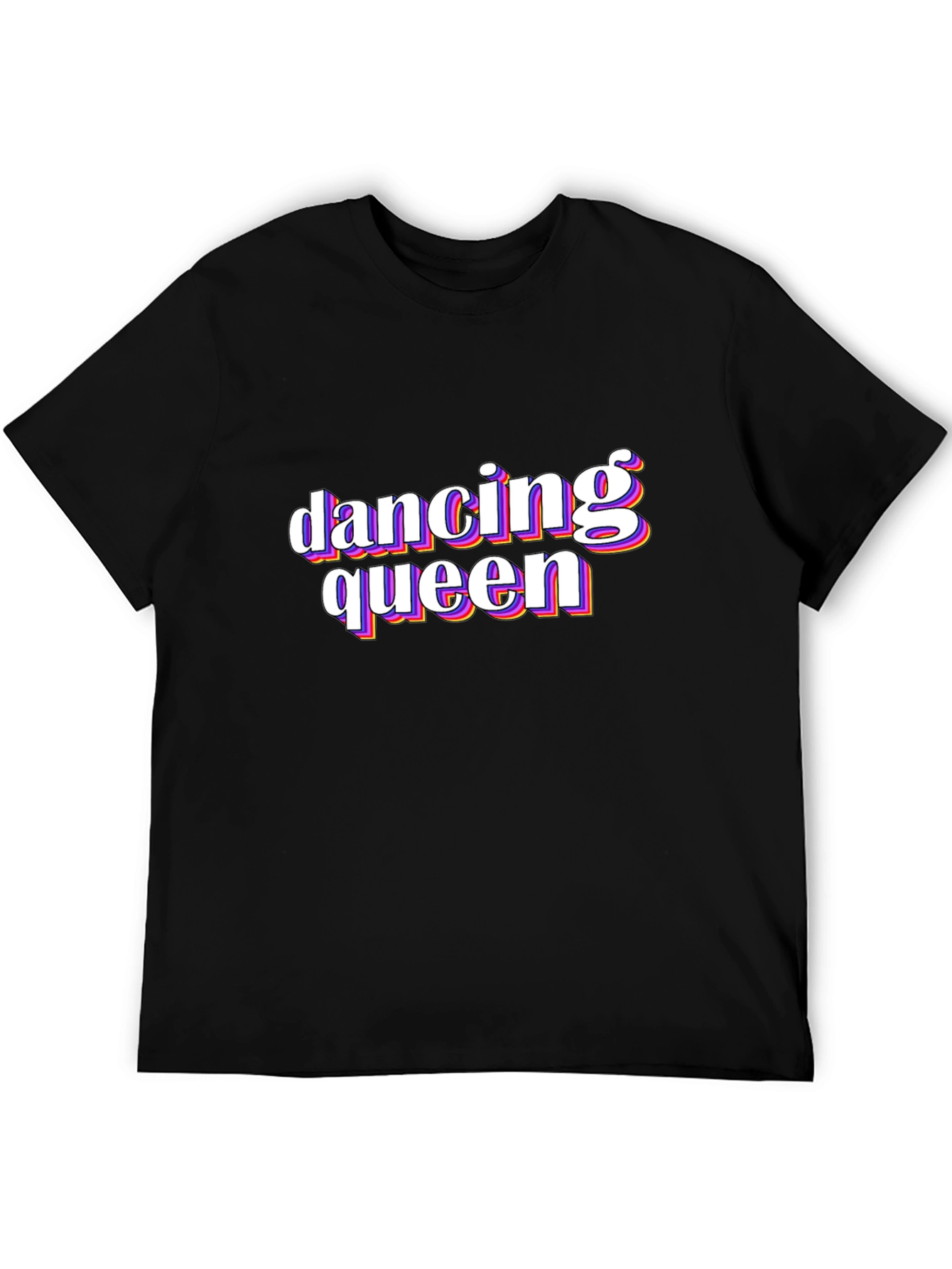 Dancing Queen Retro Graphic Tee - Black