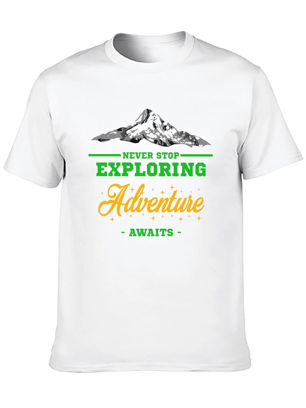 Adventure Awaits Mens Black T-Shirt