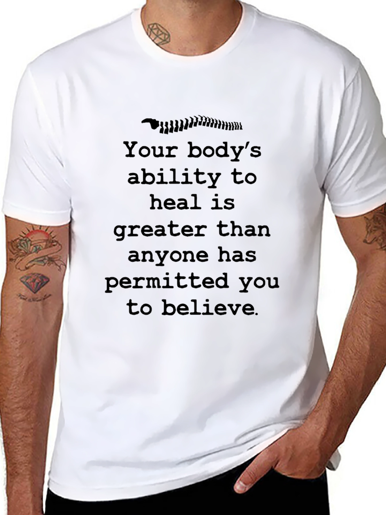 Chiropractic Healing T-Shirt - Bodys Ability to Heal
