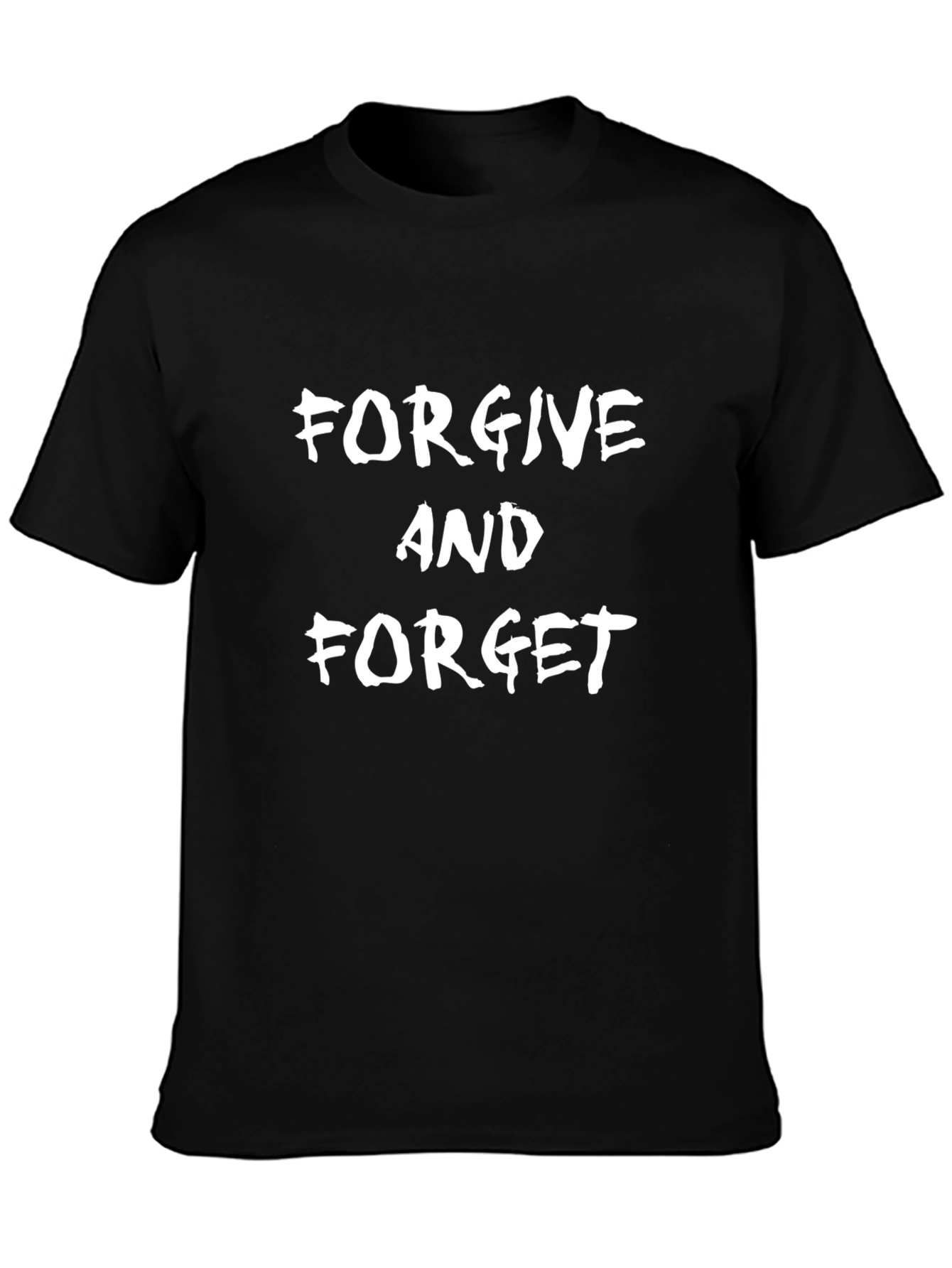 Forgive and Forget Black Graphic T-Shirt