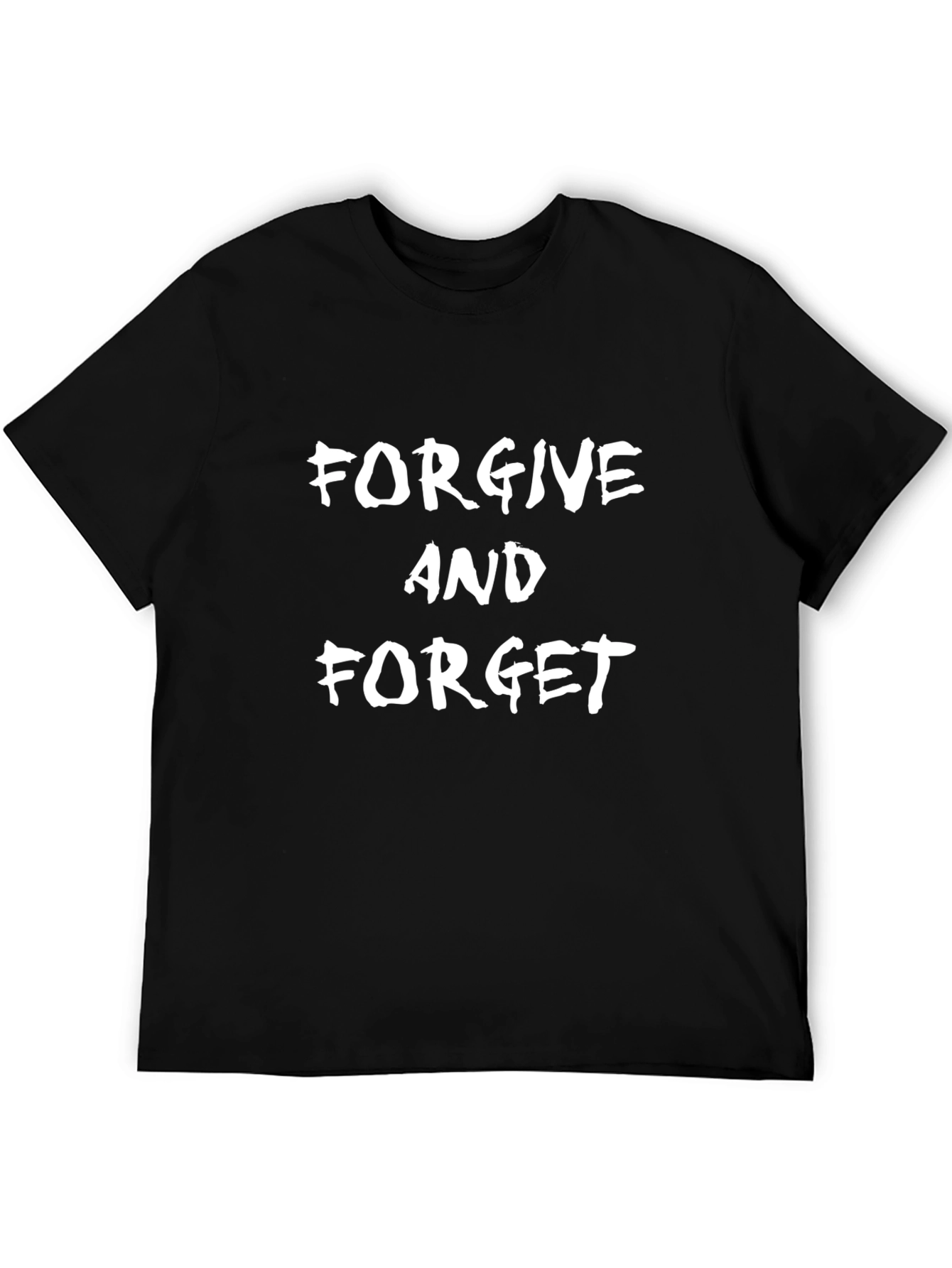 Forgive and Forget Black Graphic T-Shirt
