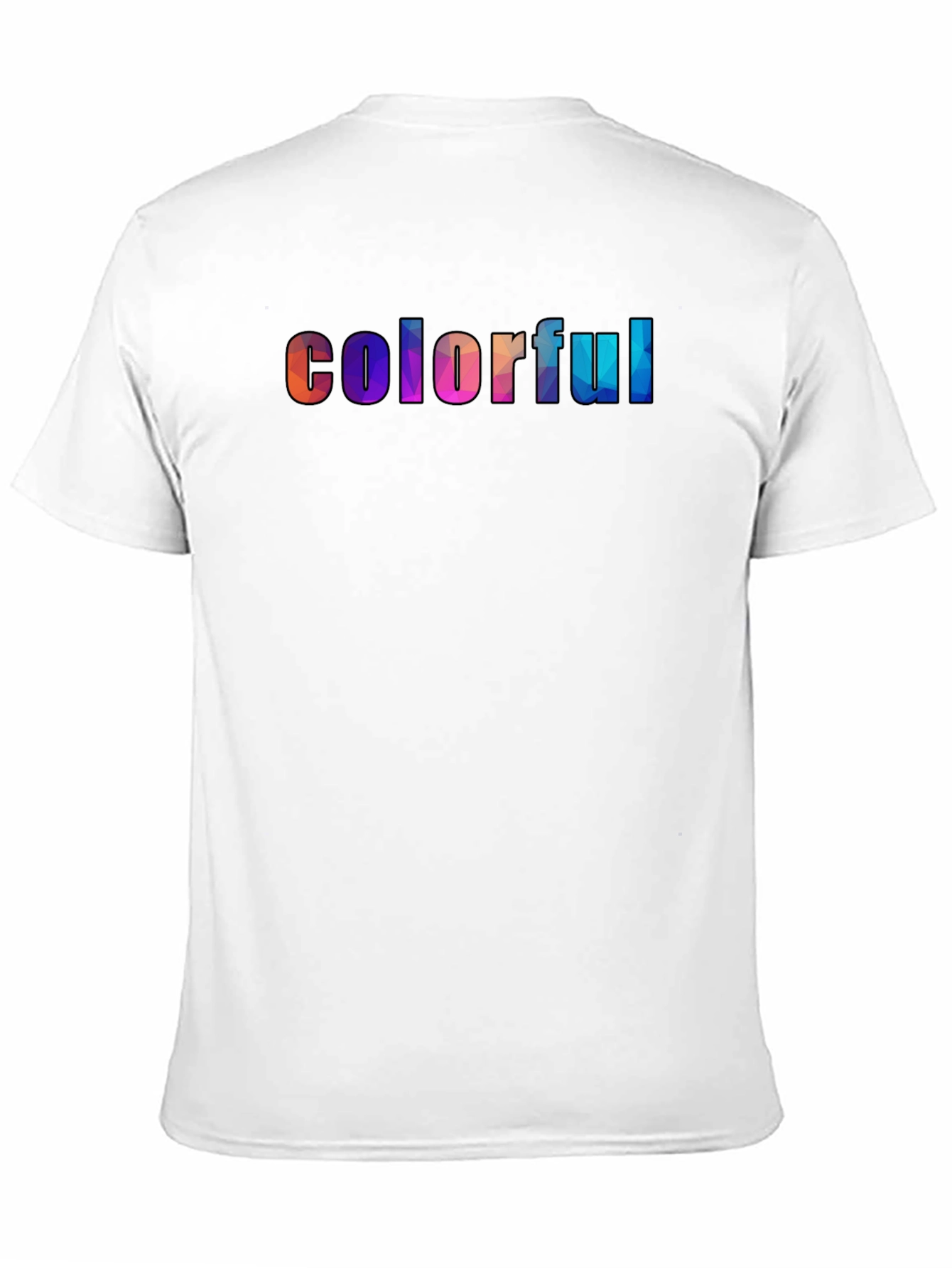 Colorful Word Art Graphic Tee - Mens Black T-Shirt