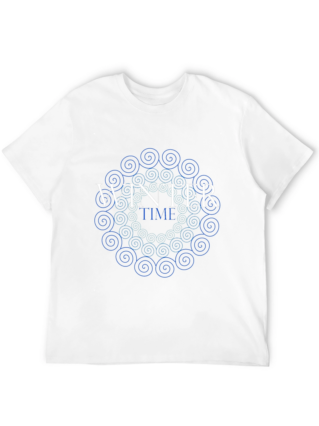 Winter Time Swirl Graphic Tee - Stylish Black T-Shirt