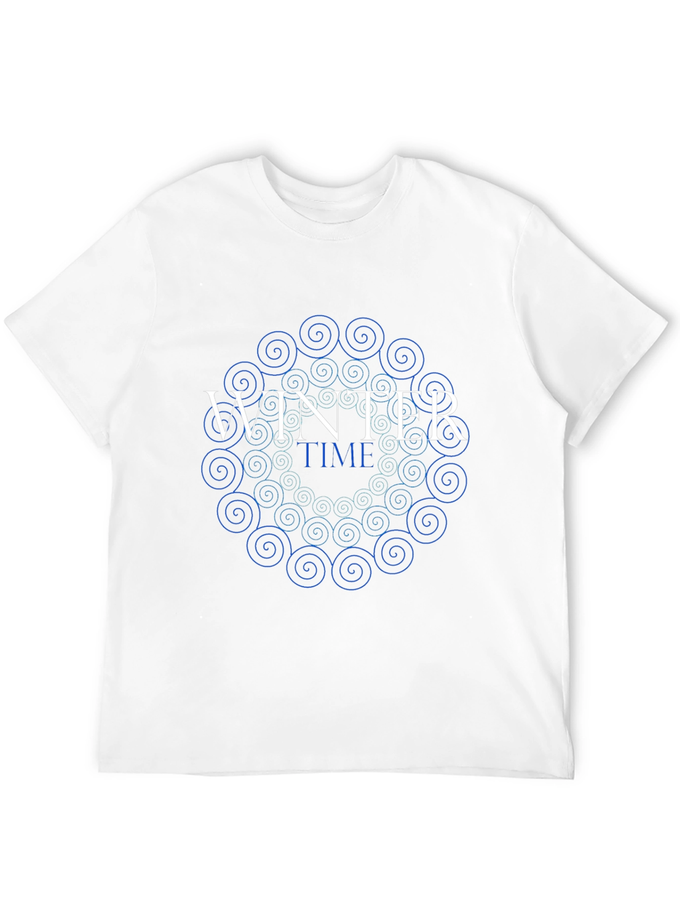 Winter Time Swirl Graphic Tee - Stylish Black T-Shirt