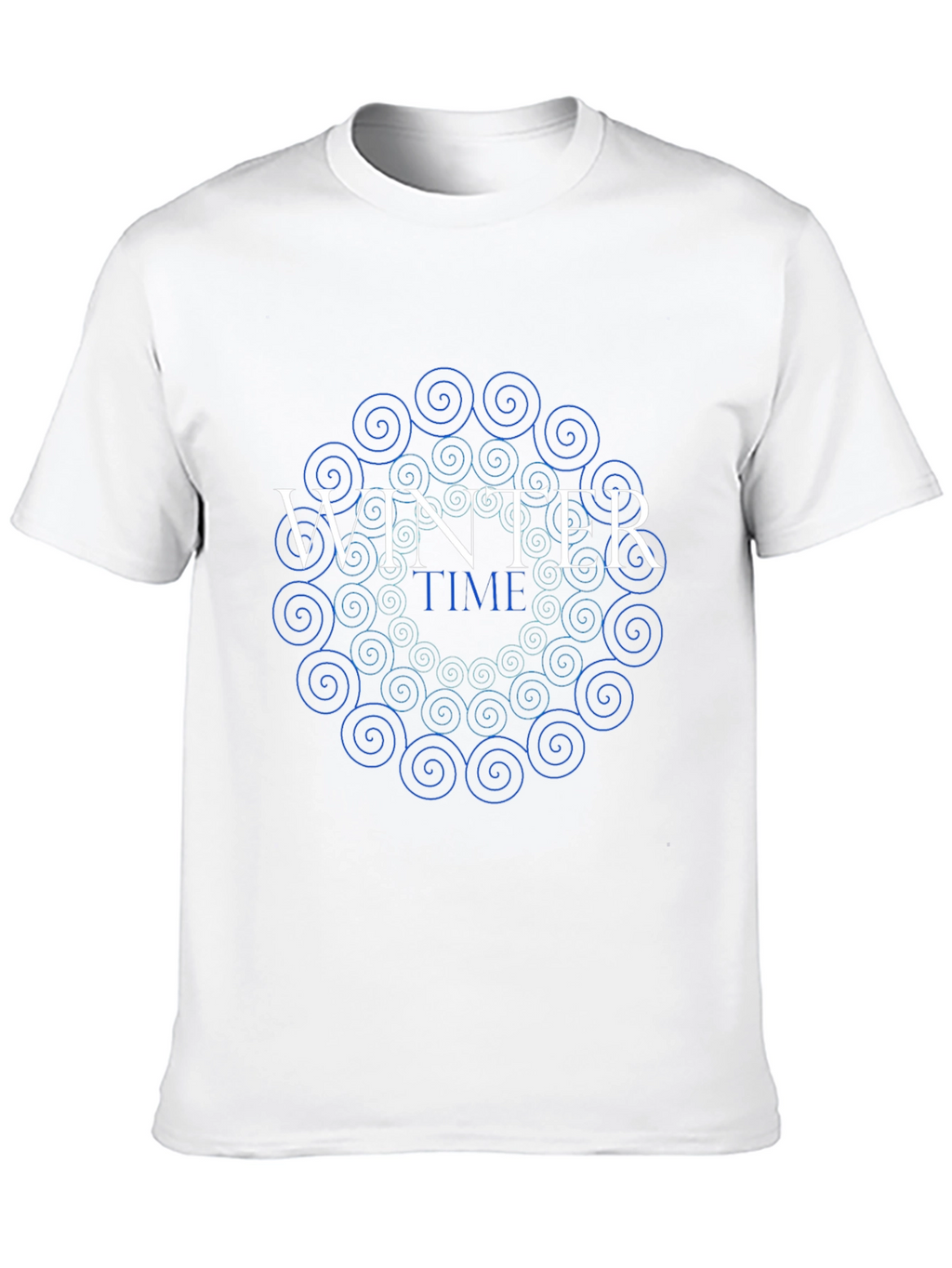 Winter Time Swirl Graphic Tee - Stylish Black T-Shirt